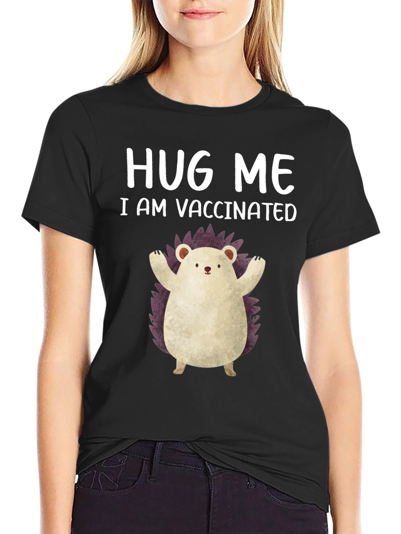 Vaccinated Hedgehog Graphic Tee