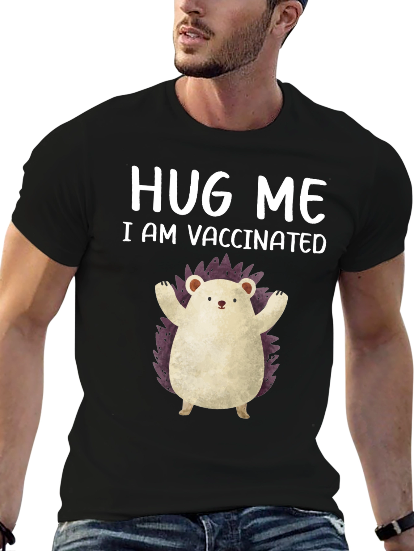 Vaccinated Hedgehog Graphic Tee