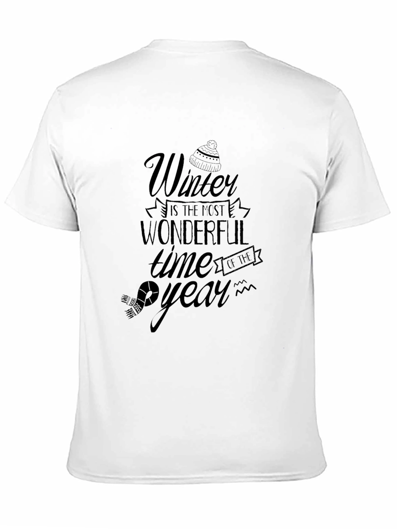Winter Wonderful Time T-Shirt - Classic Black Tee
