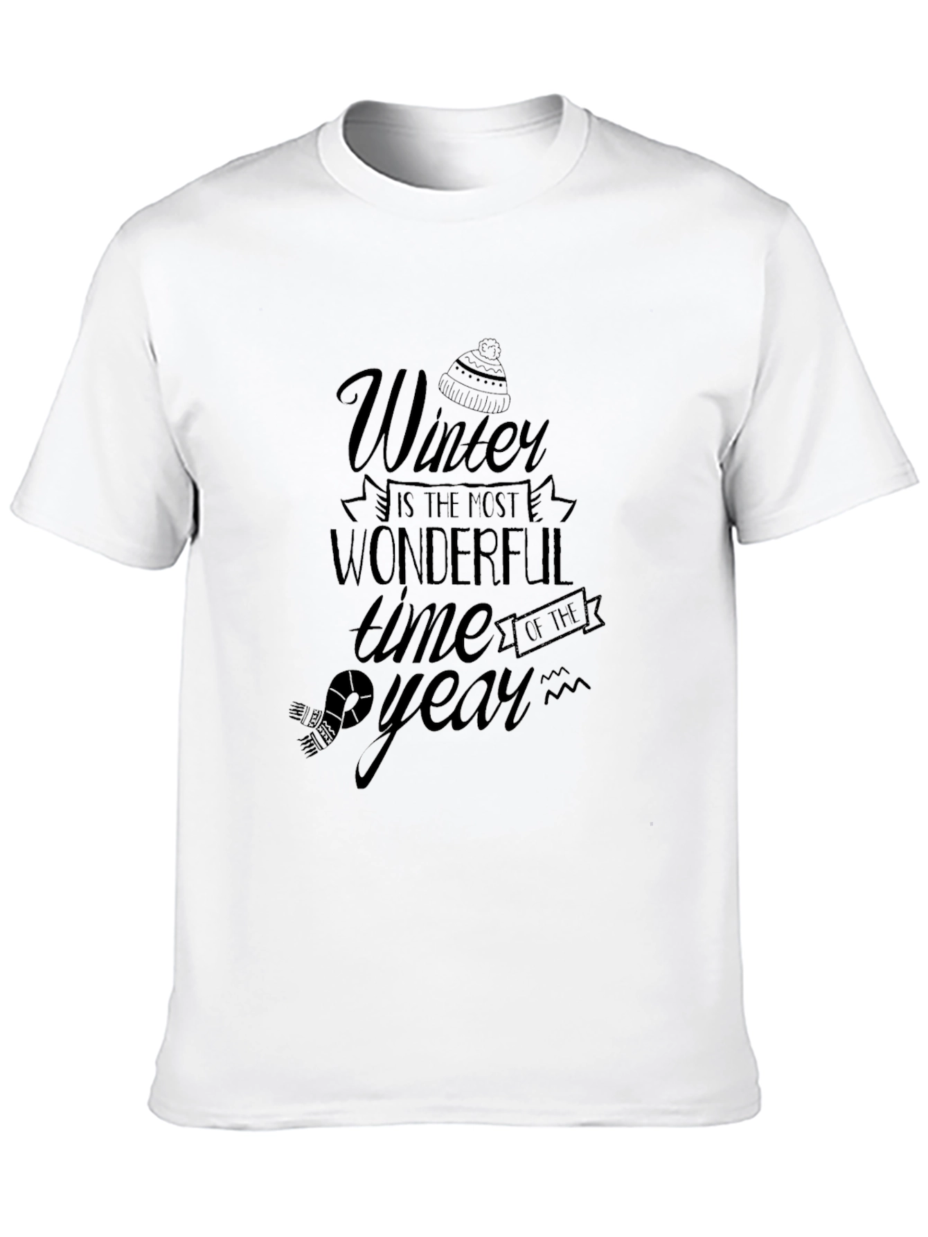 Winter Wonderful Time T-Shirt - Classic Black Tee