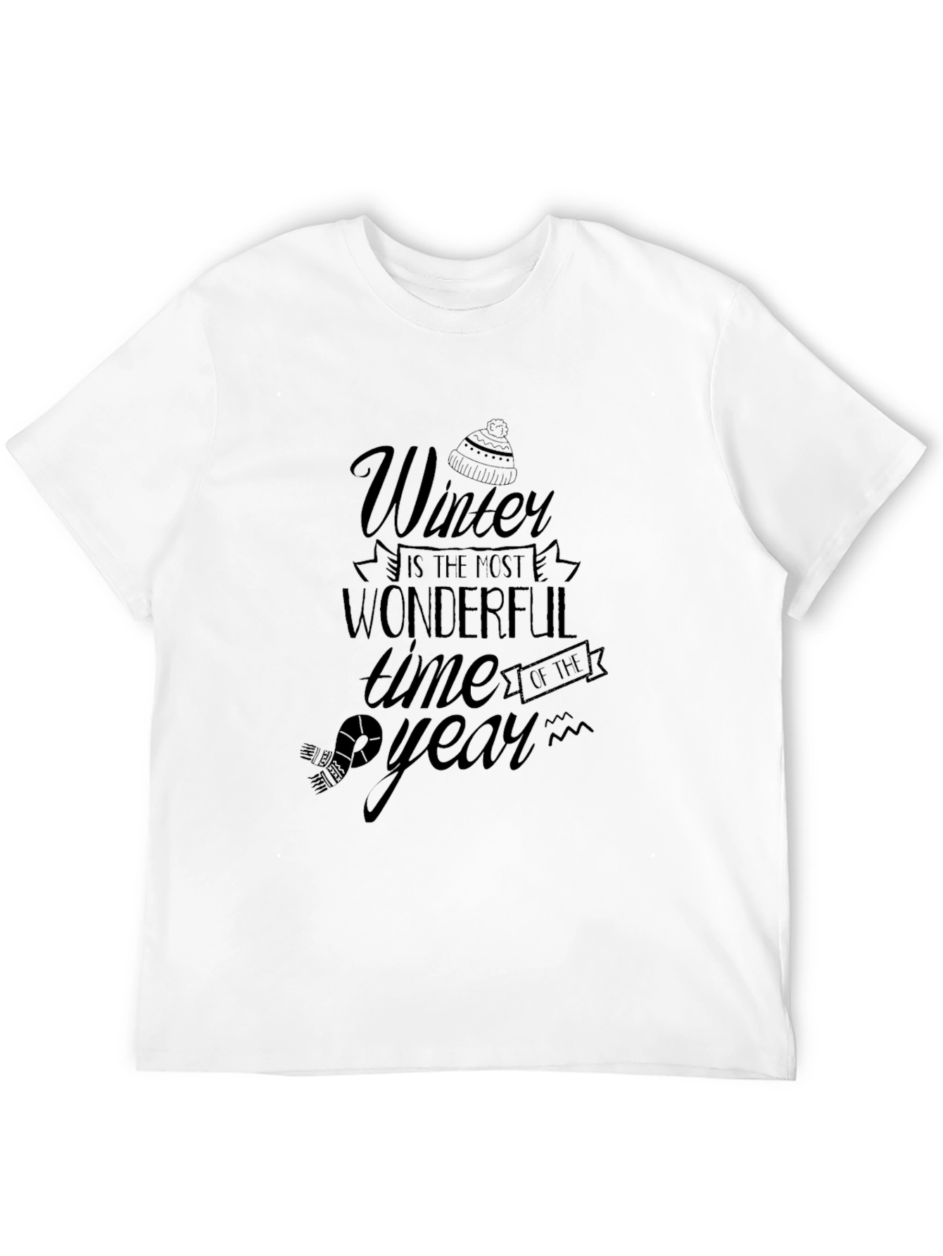 Winter Wonderful Time T-Shirt - Classic Black Tee