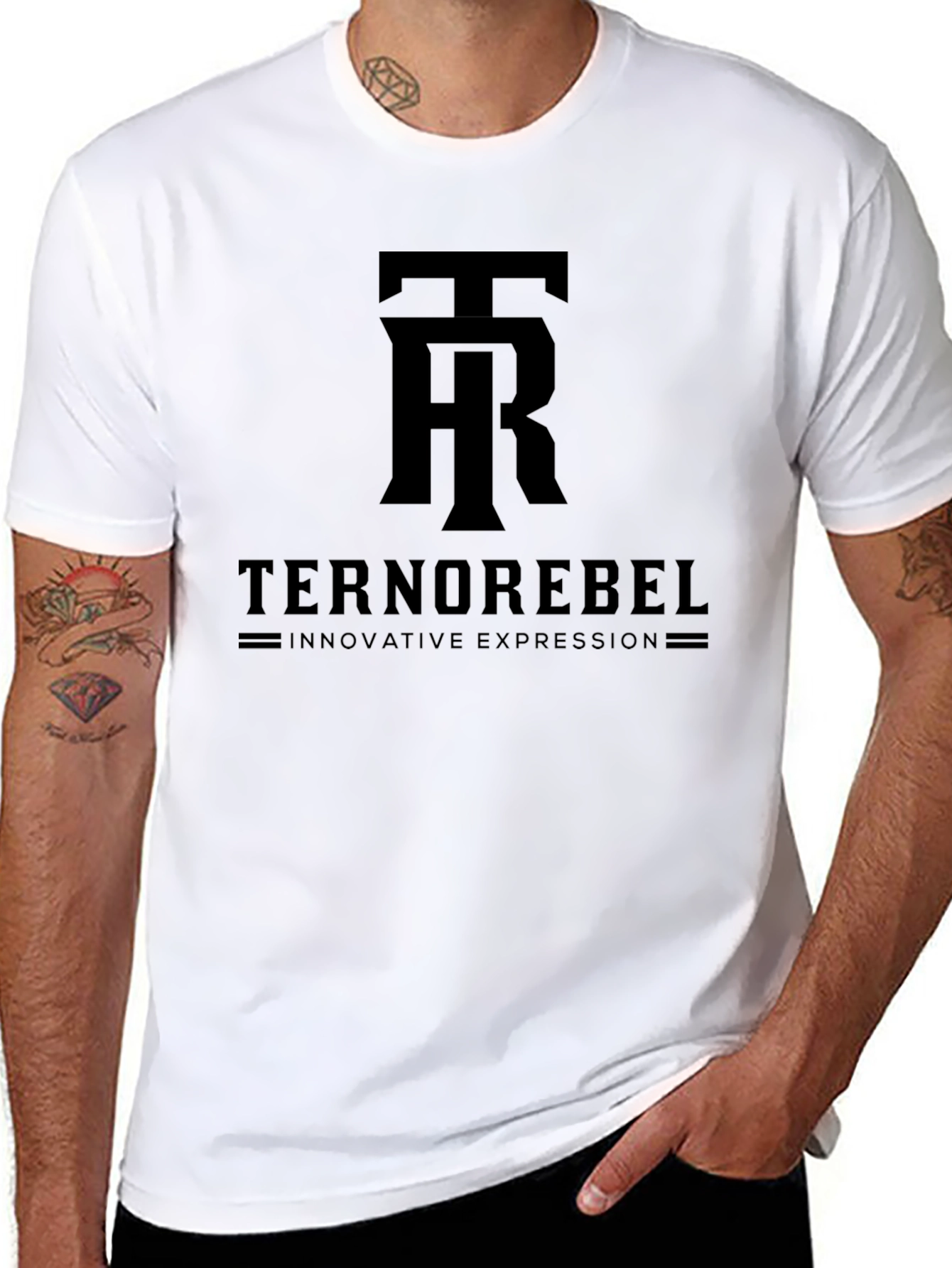 Terno Rebel Black Graphic Tee - Innovative Expression