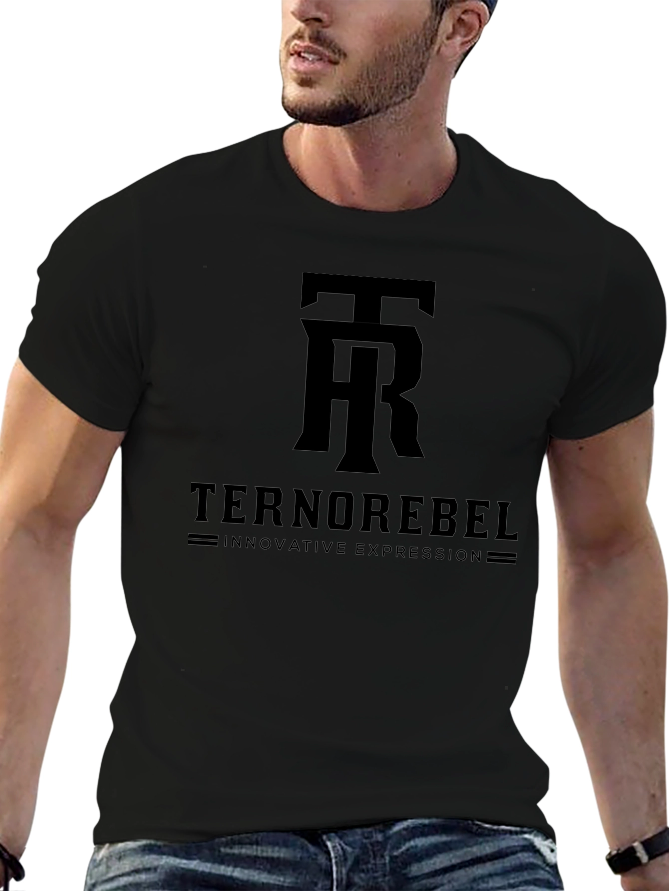Terno Rebel Black Graphic Tee - Innovative Expression