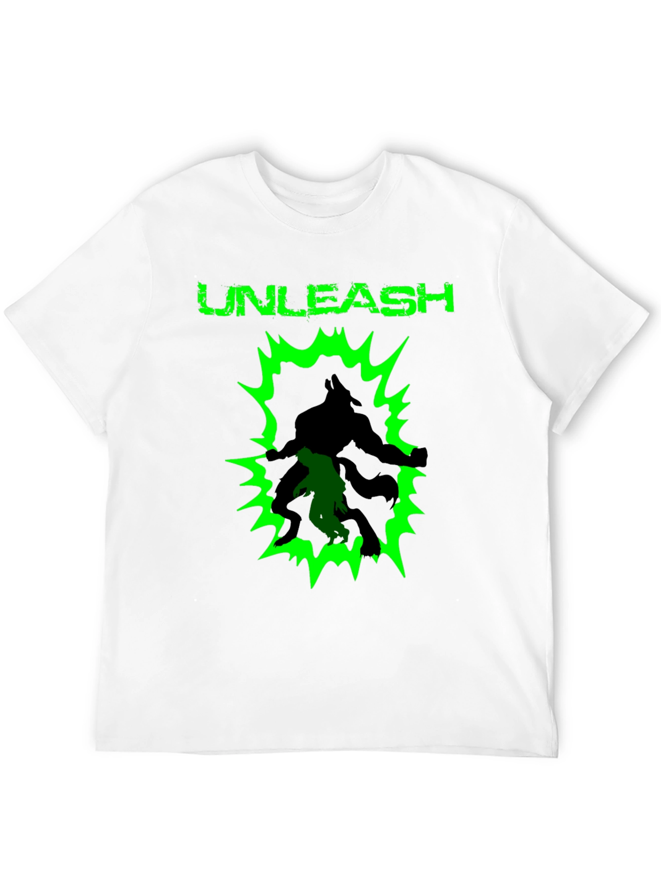 Unleash Graphic Print Black Cotton T-Shirt
