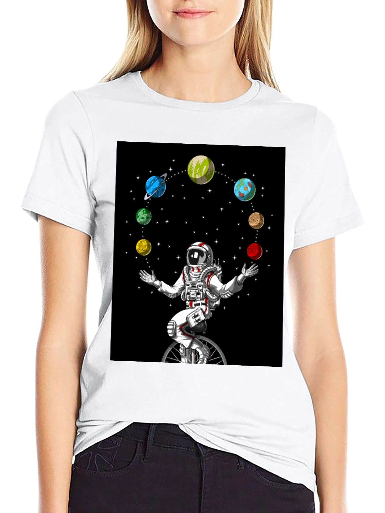 Astronaut Juggling Planets T-Shirt