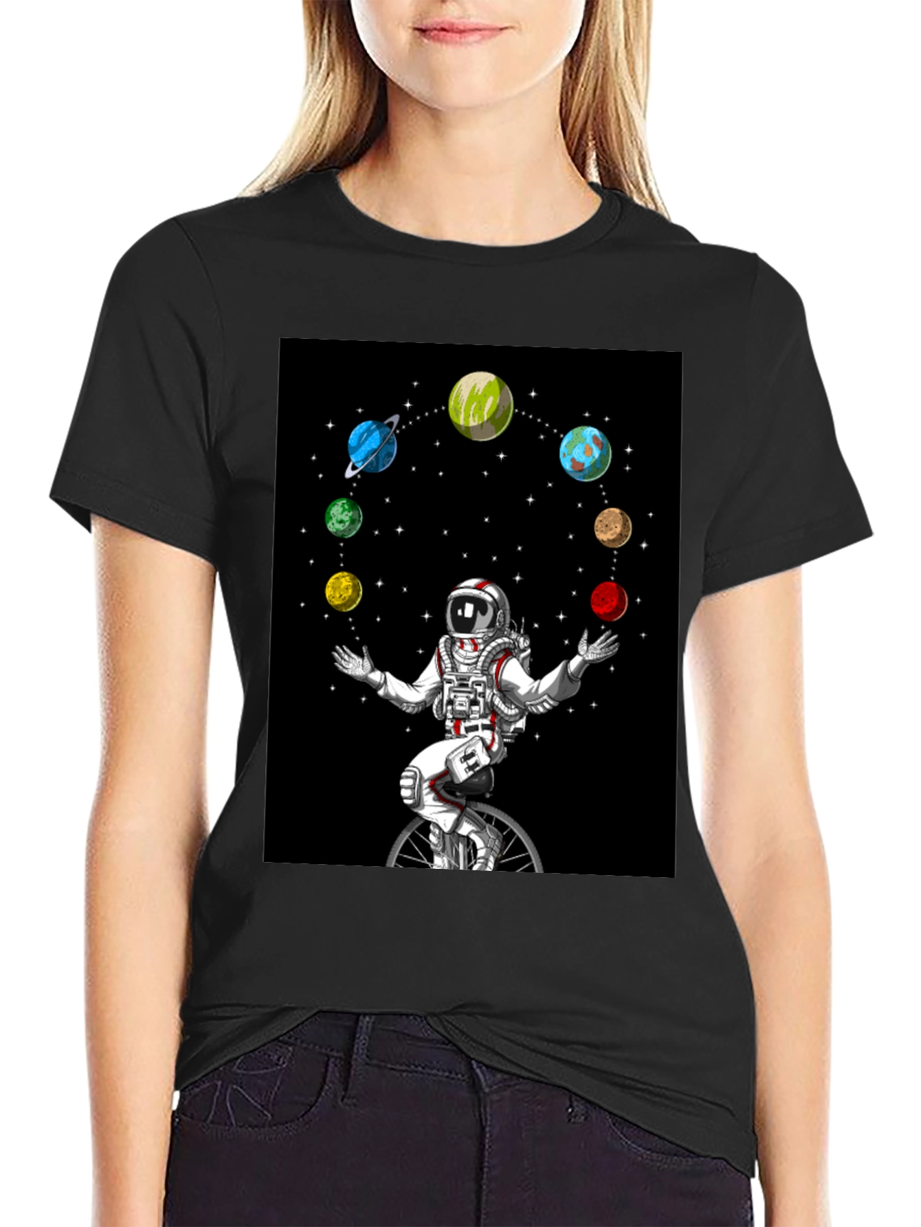 Astronaut Juggling Planets T-Shirt