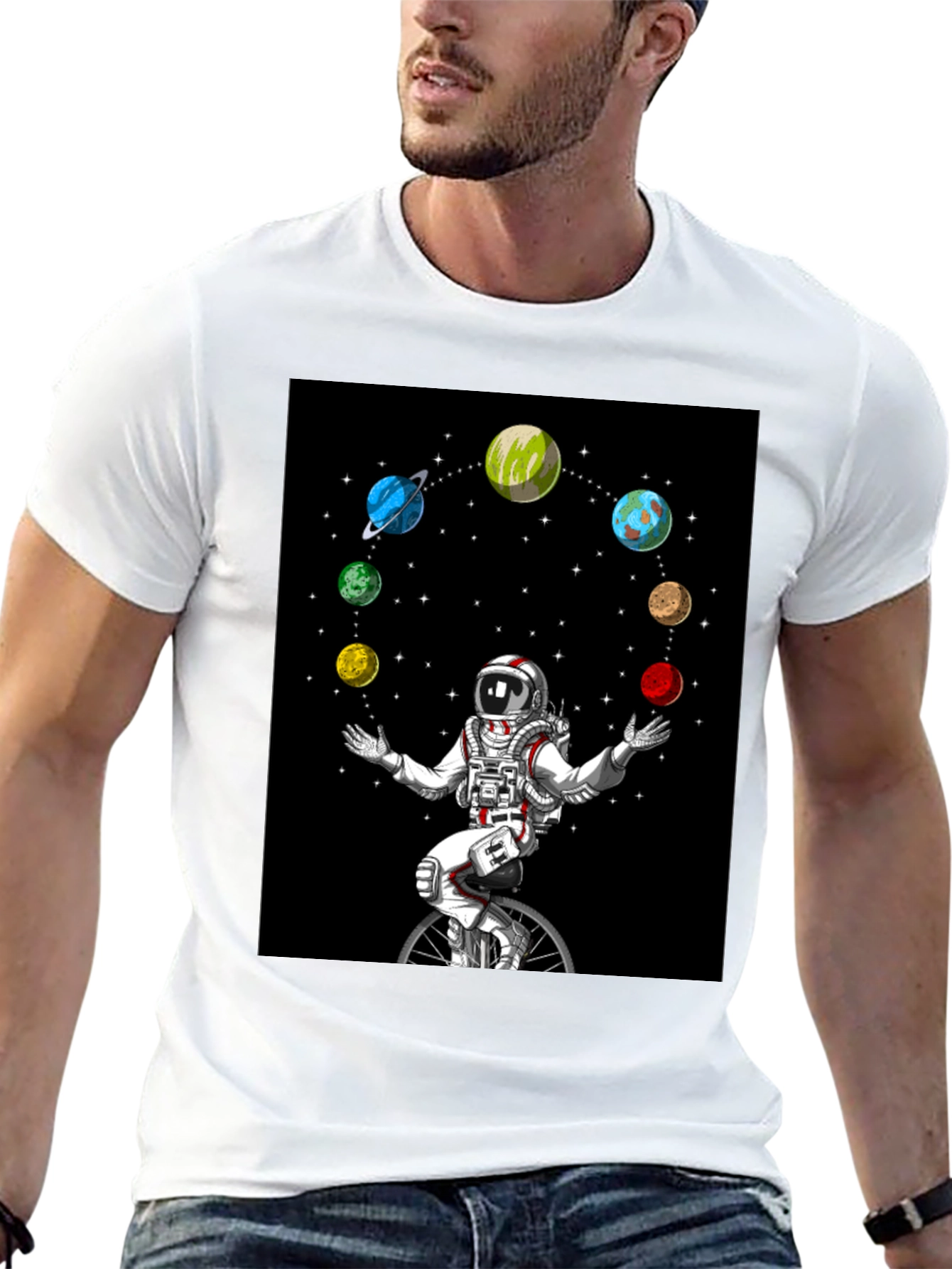 Astronaut Juggling Planets T-Shirt