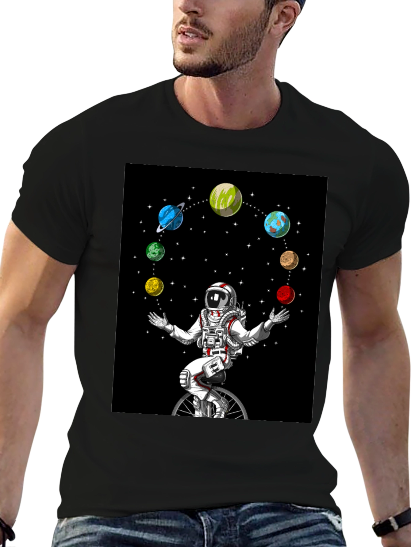 Astronaut Juggling Planets T-Shirt