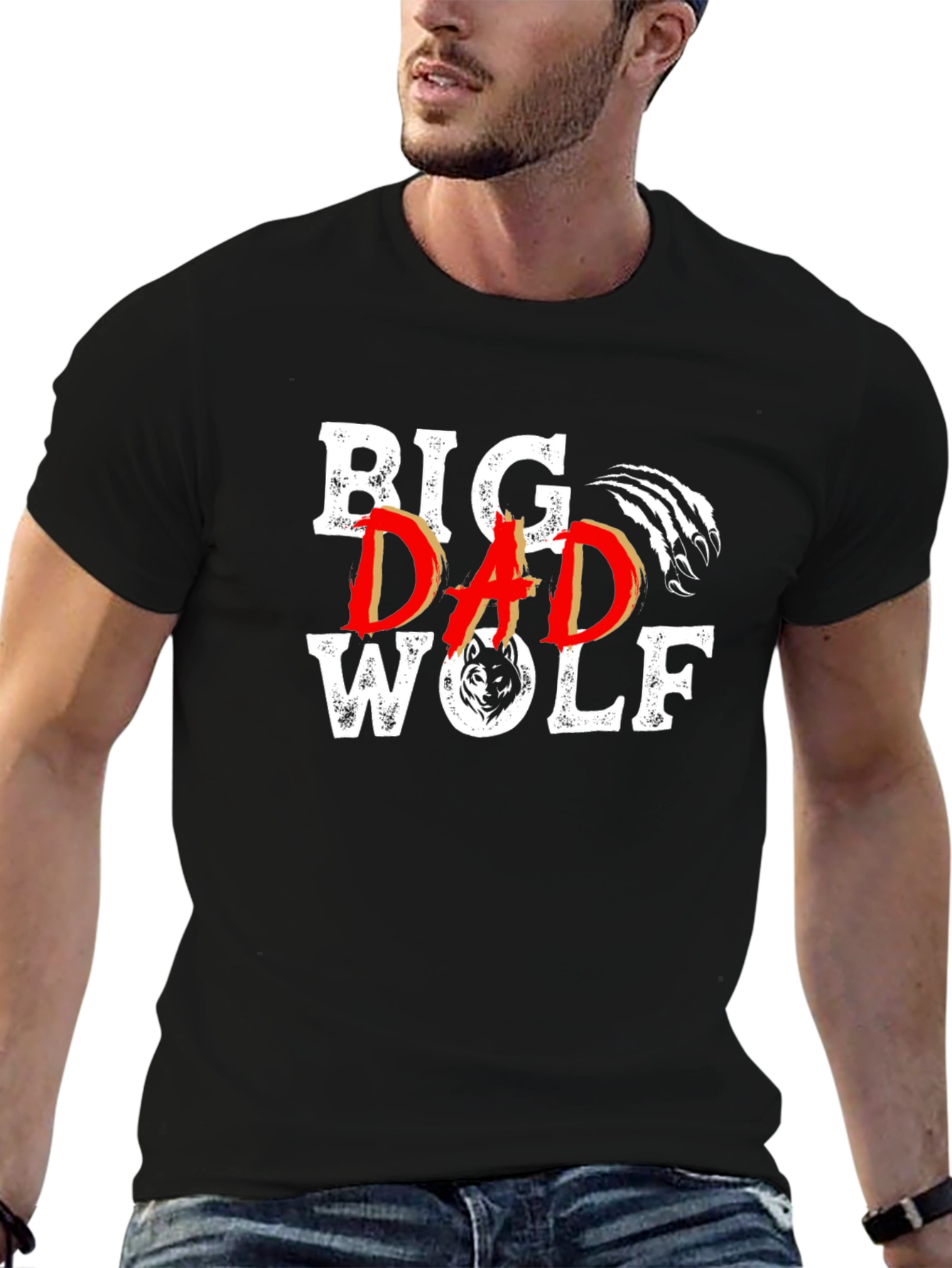 Big Dad Wolf Black Graphic Tee