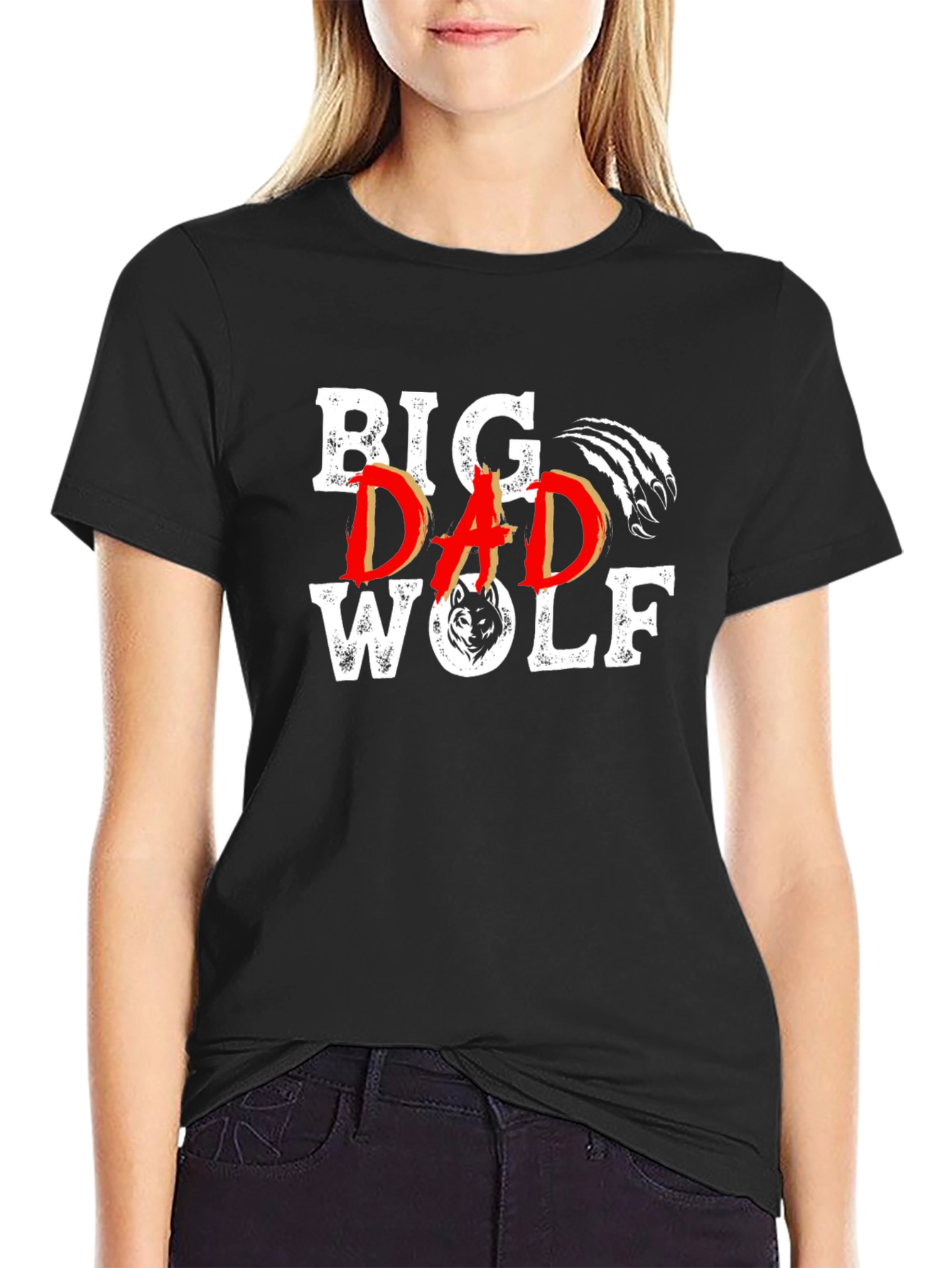 Big Dad Wolf Black Graphic Tee