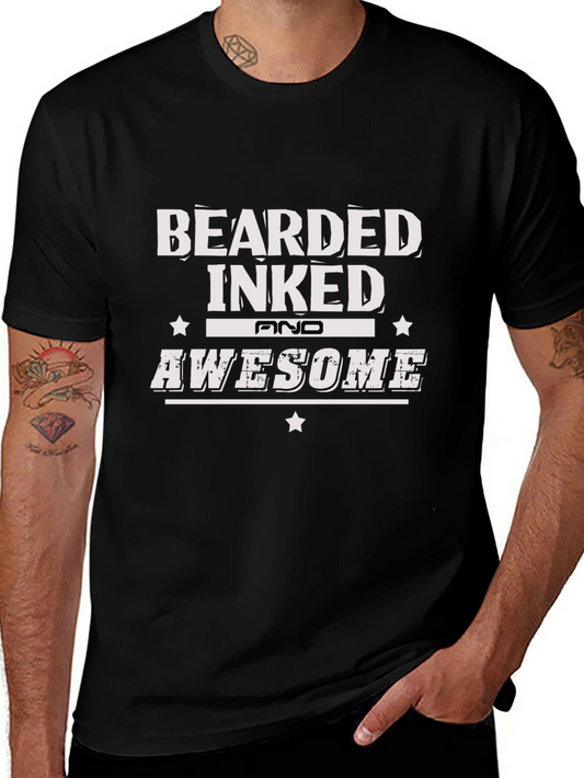 Bearded Inked Awesome Graphic T-Shirt