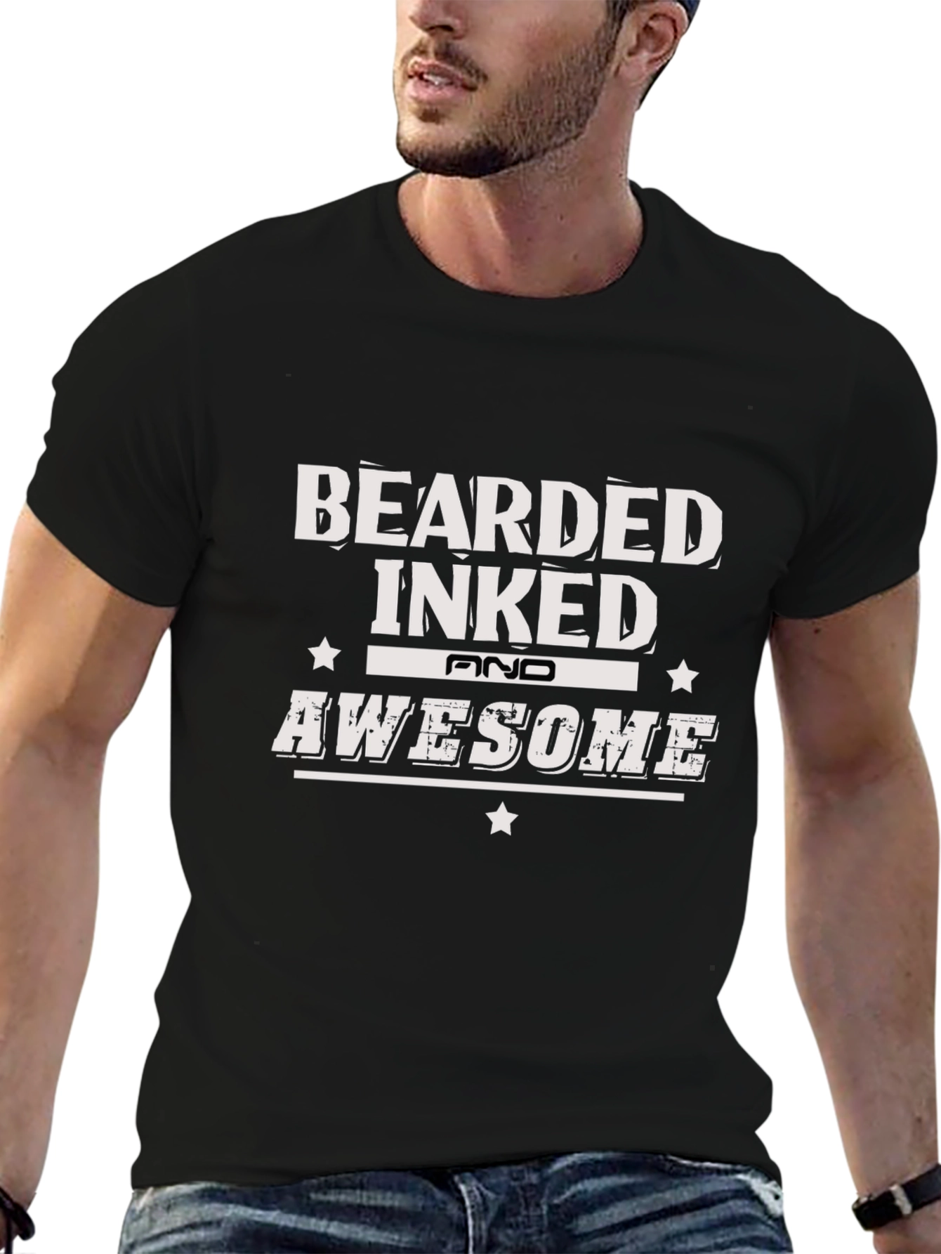 Bearded Inked Awesome Graphic T-Shirt