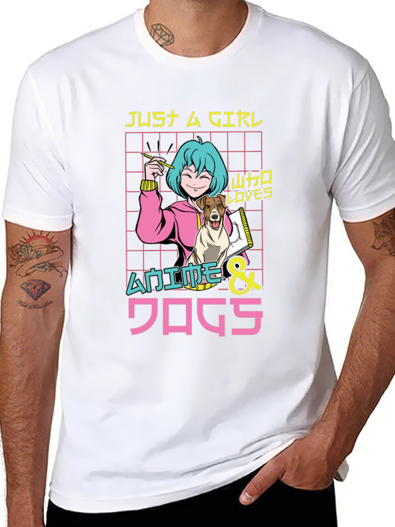 Anime & Dogs T-Shirt Just A Girl Who Loves