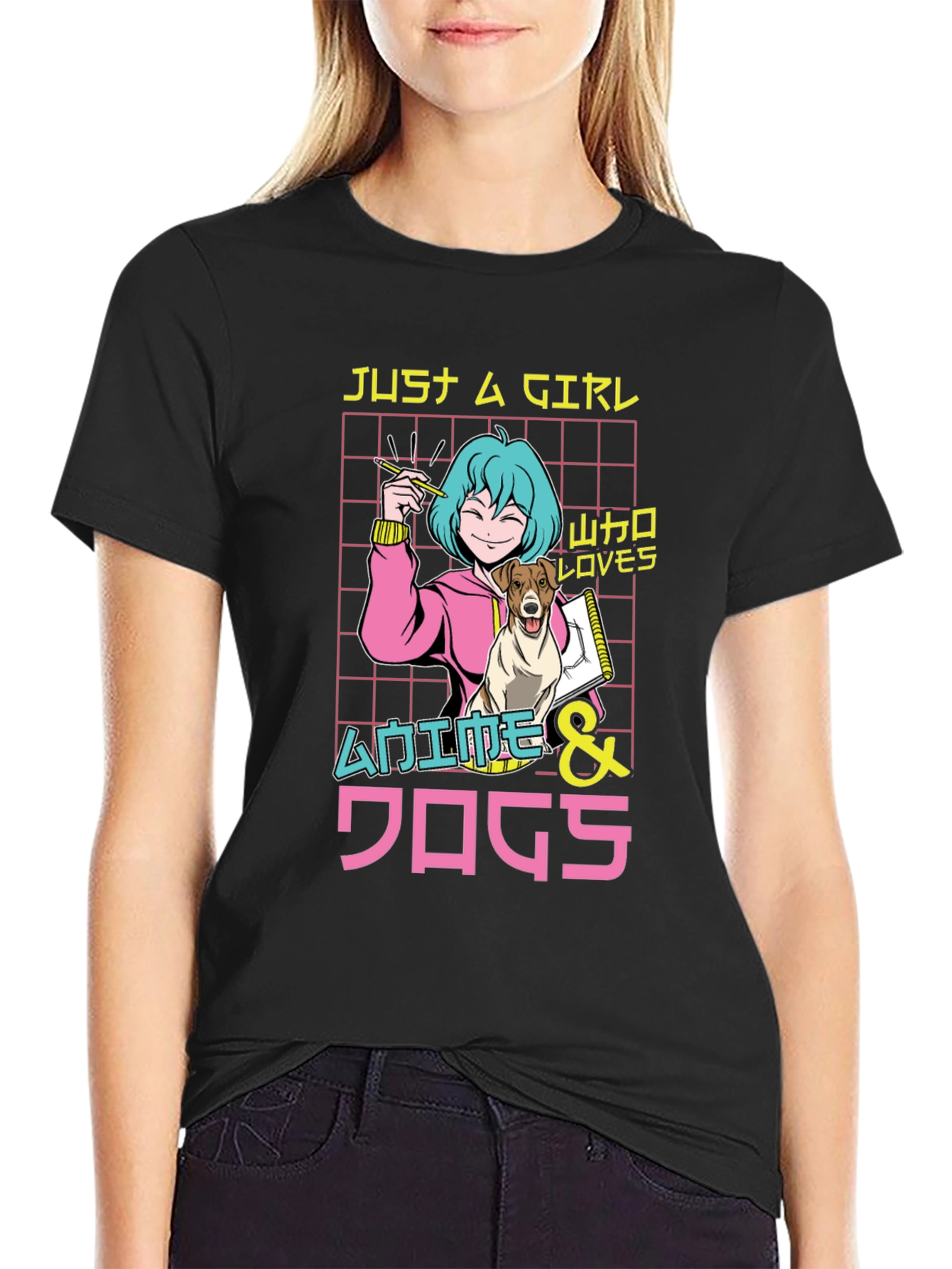 Anime & Dogs T-Shirt Just A Girl Who Loves