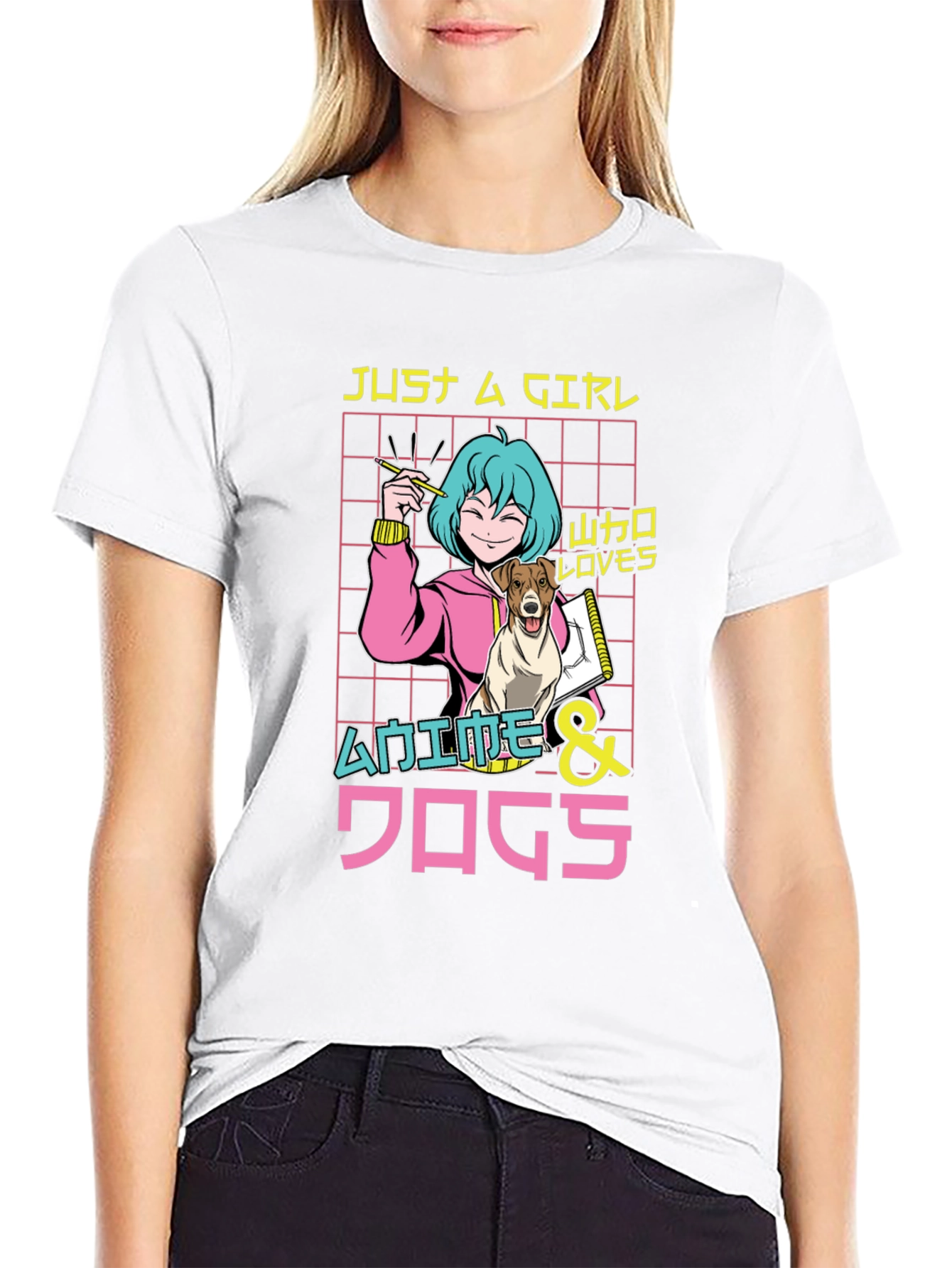 Anime & Dogs T-Shirt Just A Girl Who Loves