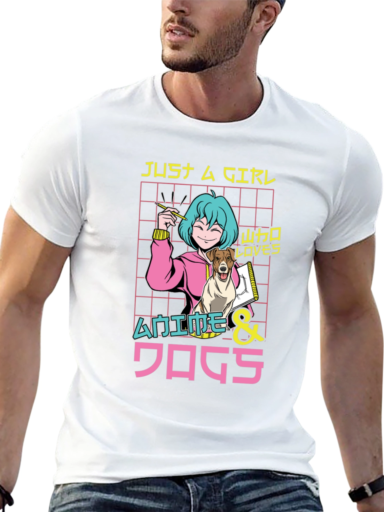 Anime & Dogs T-Shirt Just A Girl Who Loves
