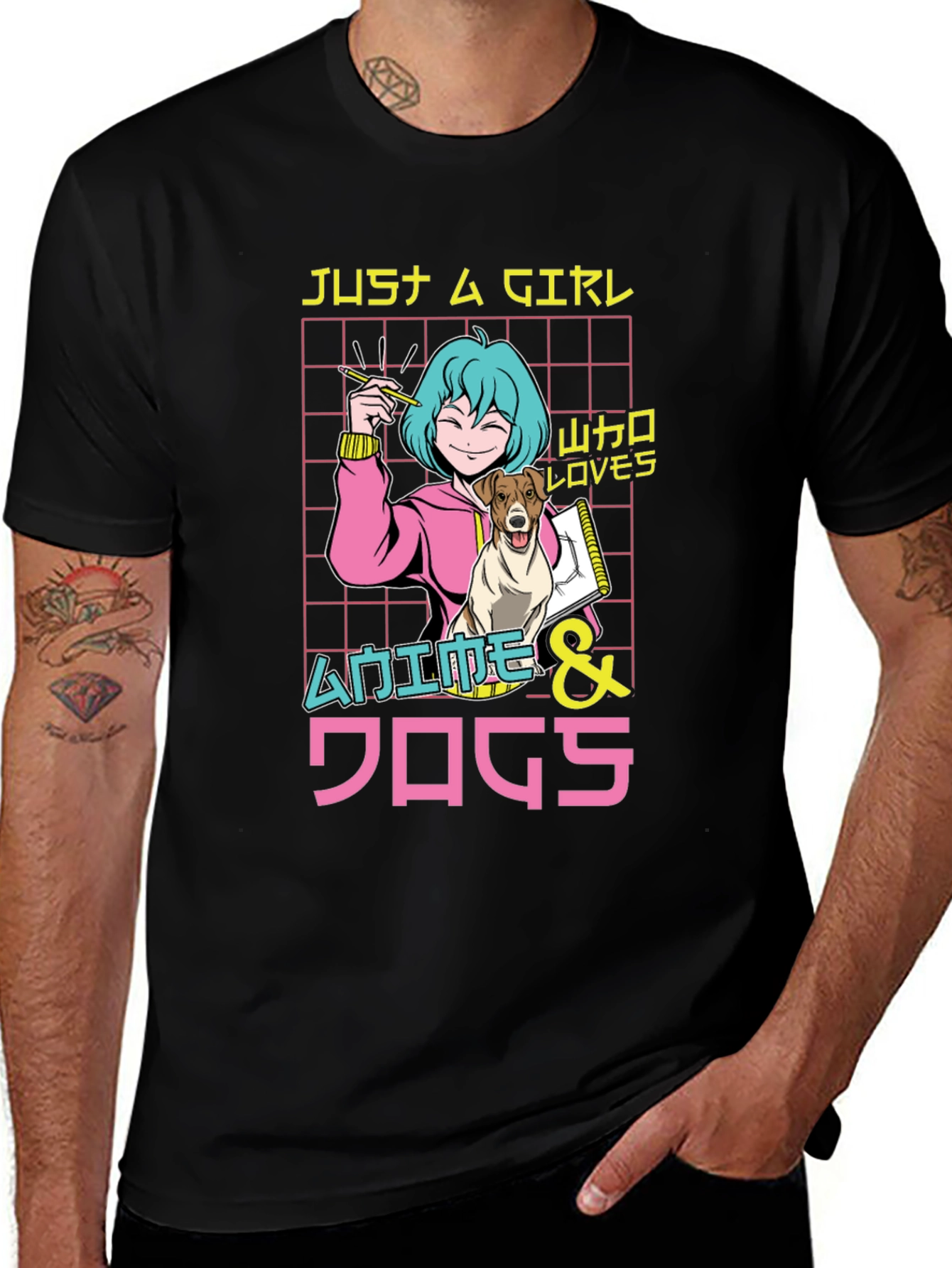 Anime & Dogs T-Shirt Just A Girl Who Loves