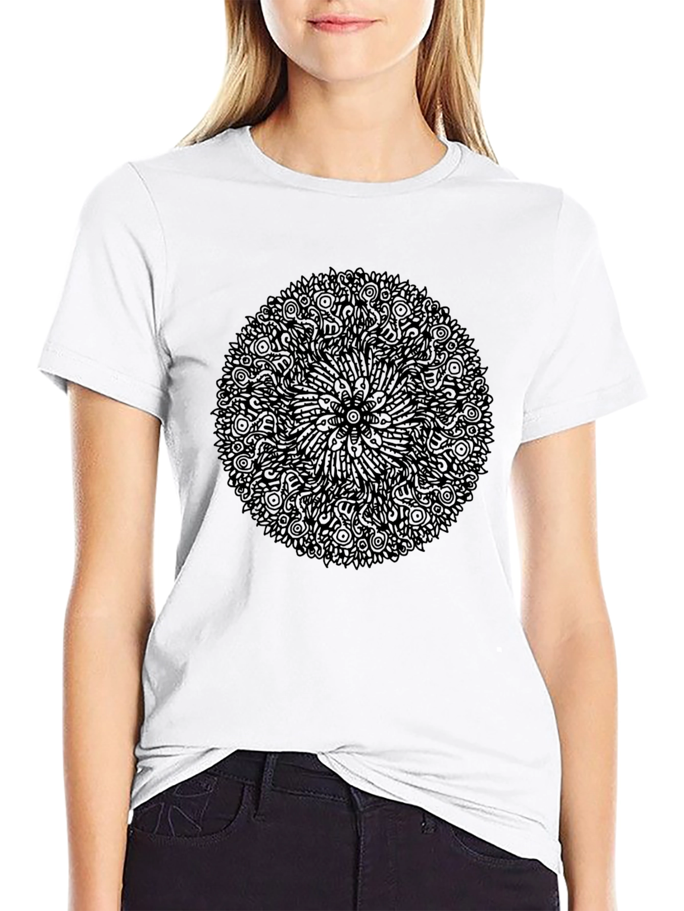Black Mandala Graphic Tee
