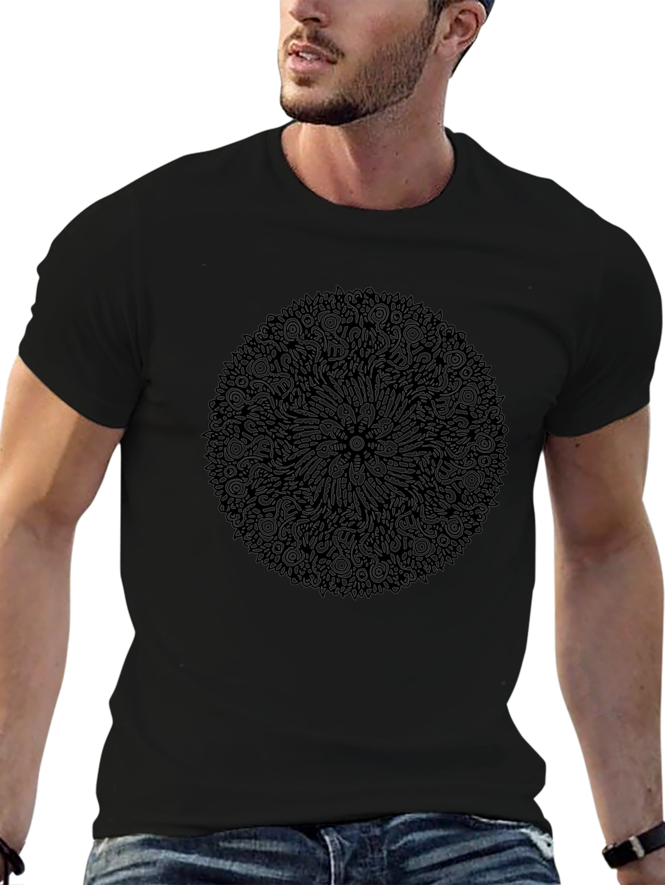Black Mandala Graphic Tee