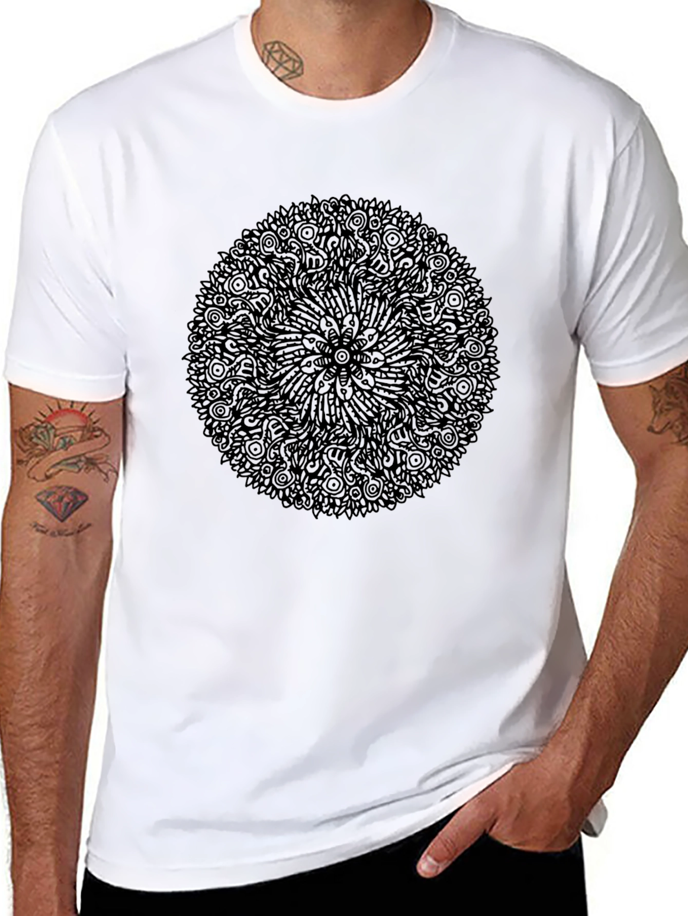 Black Mandala Graphic Tee