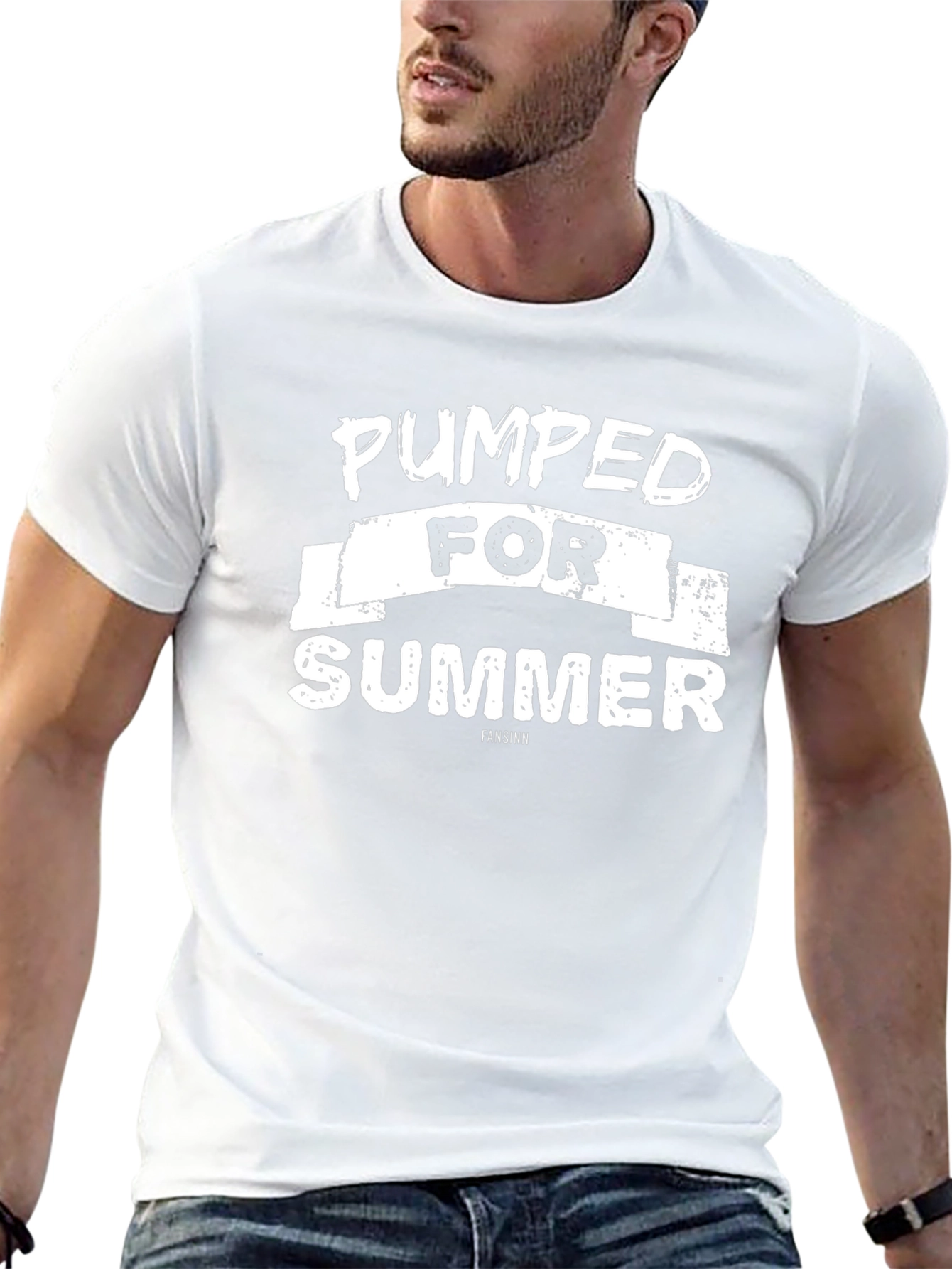 Pumped for Summer Black Cotton T-Shirt