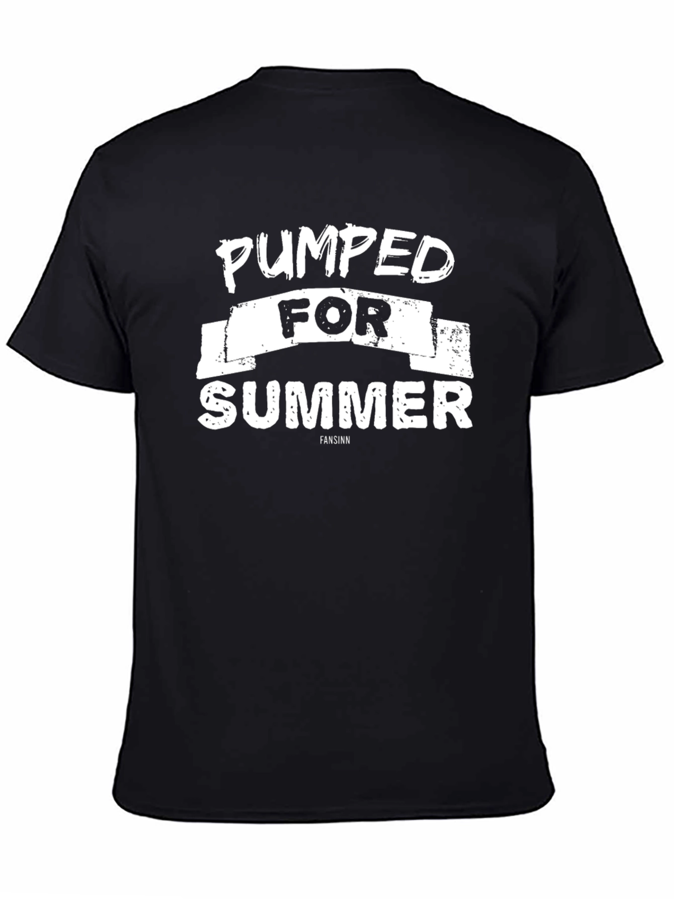 Pumped for Summer Black Cotton T-Shirt