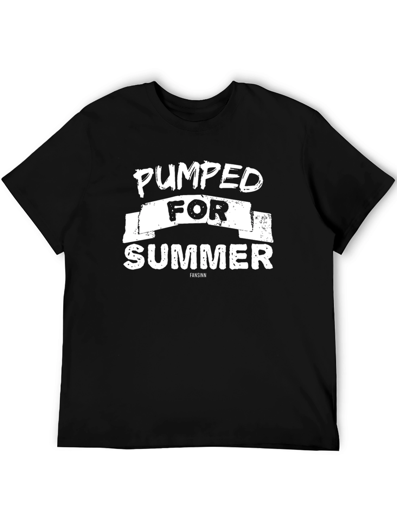 Pumped for Summer Black Cotton T-Shirt
