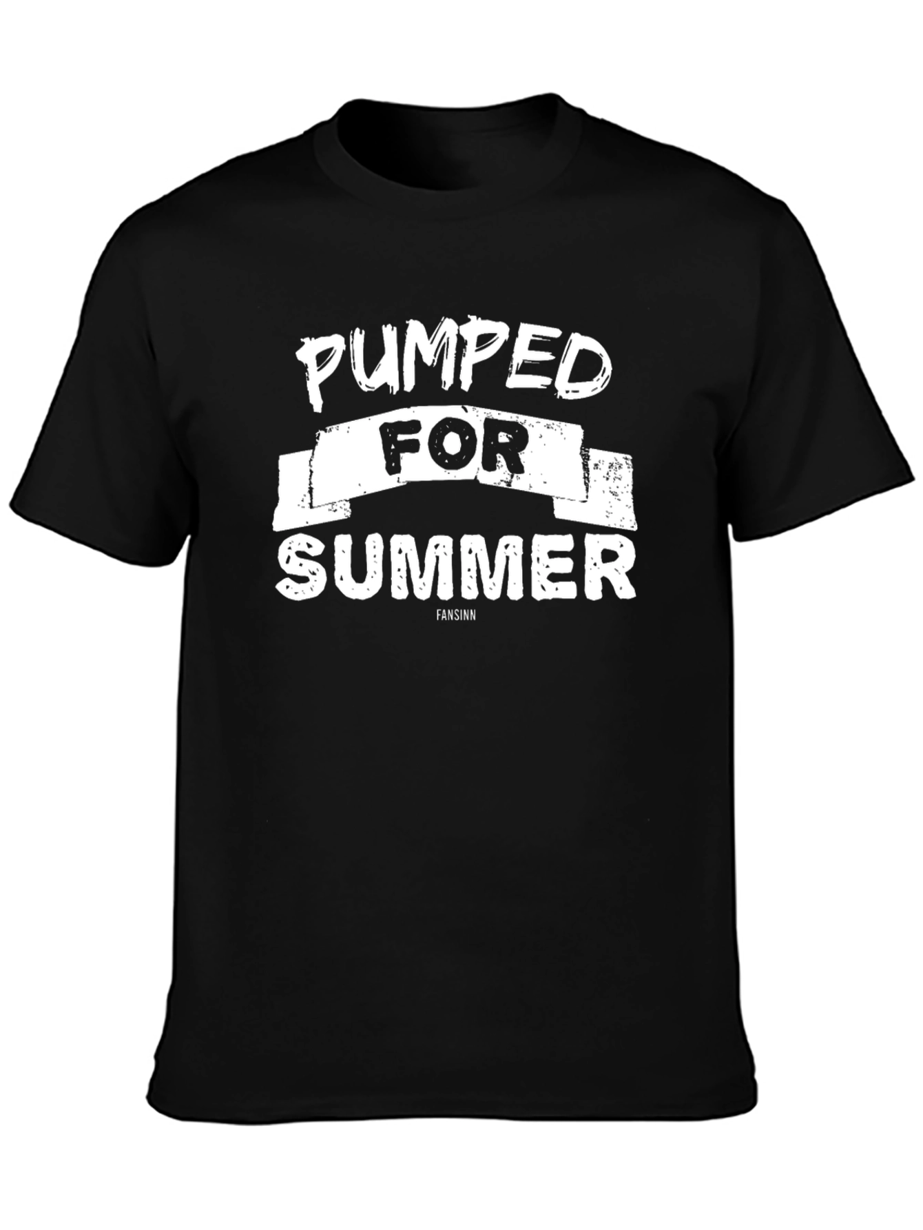 Pumped for Summer Black Cotton T-Shirt