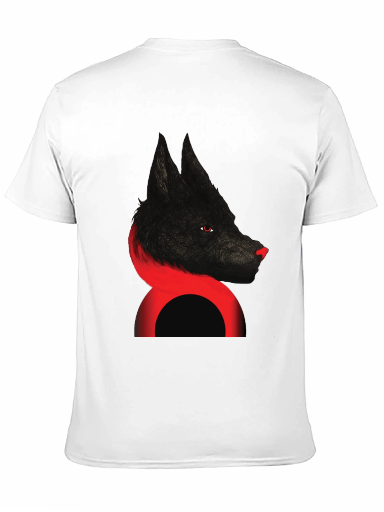 Wolf Graphic Tee - Mens Black Cotton Blend T-Shirt