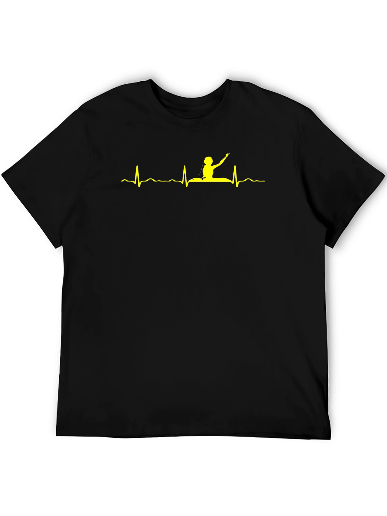 Yoga Heartbeat Tee - Black Cotton