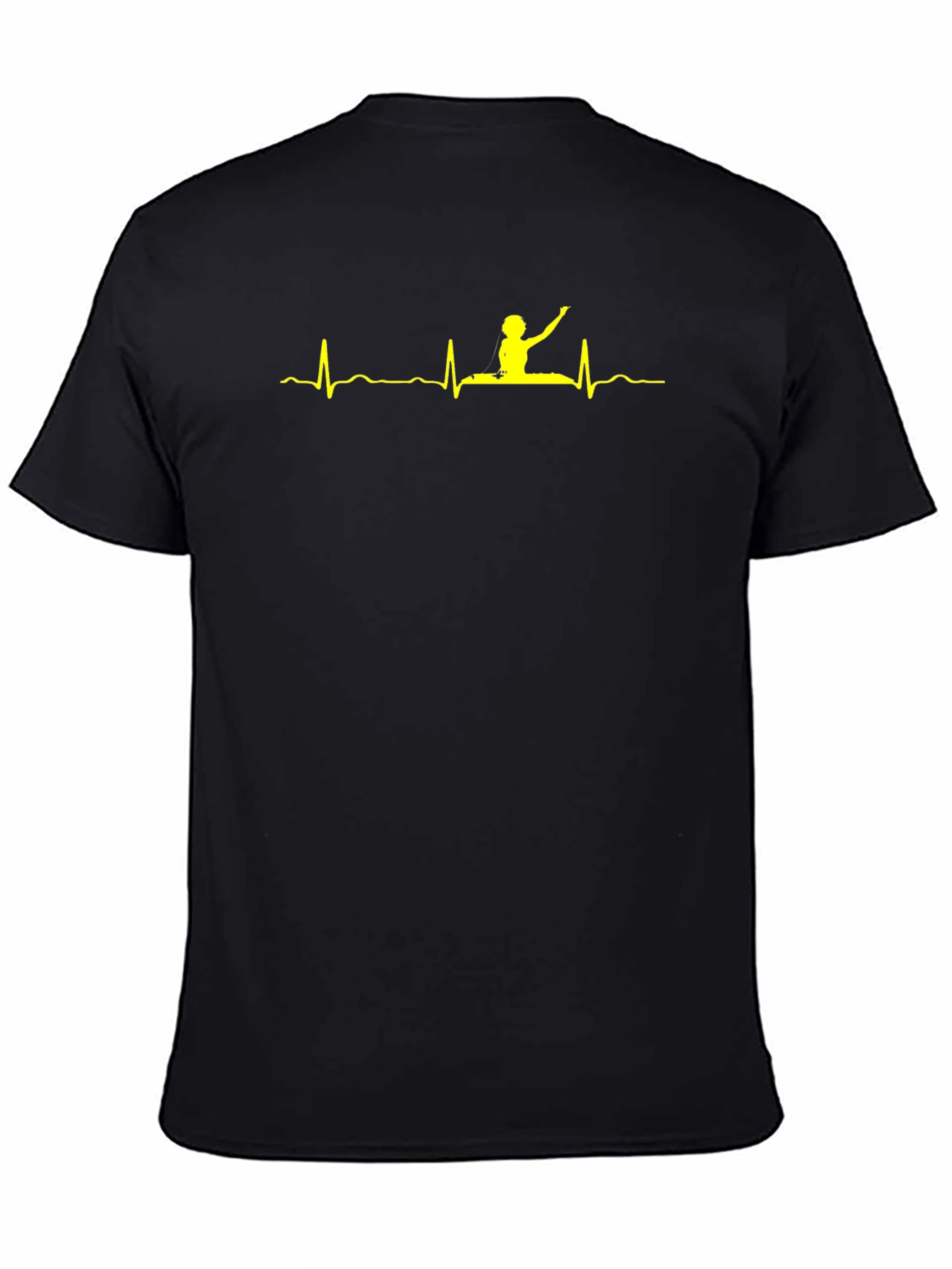 Yoga Heartbeat Tee - Black Cotton