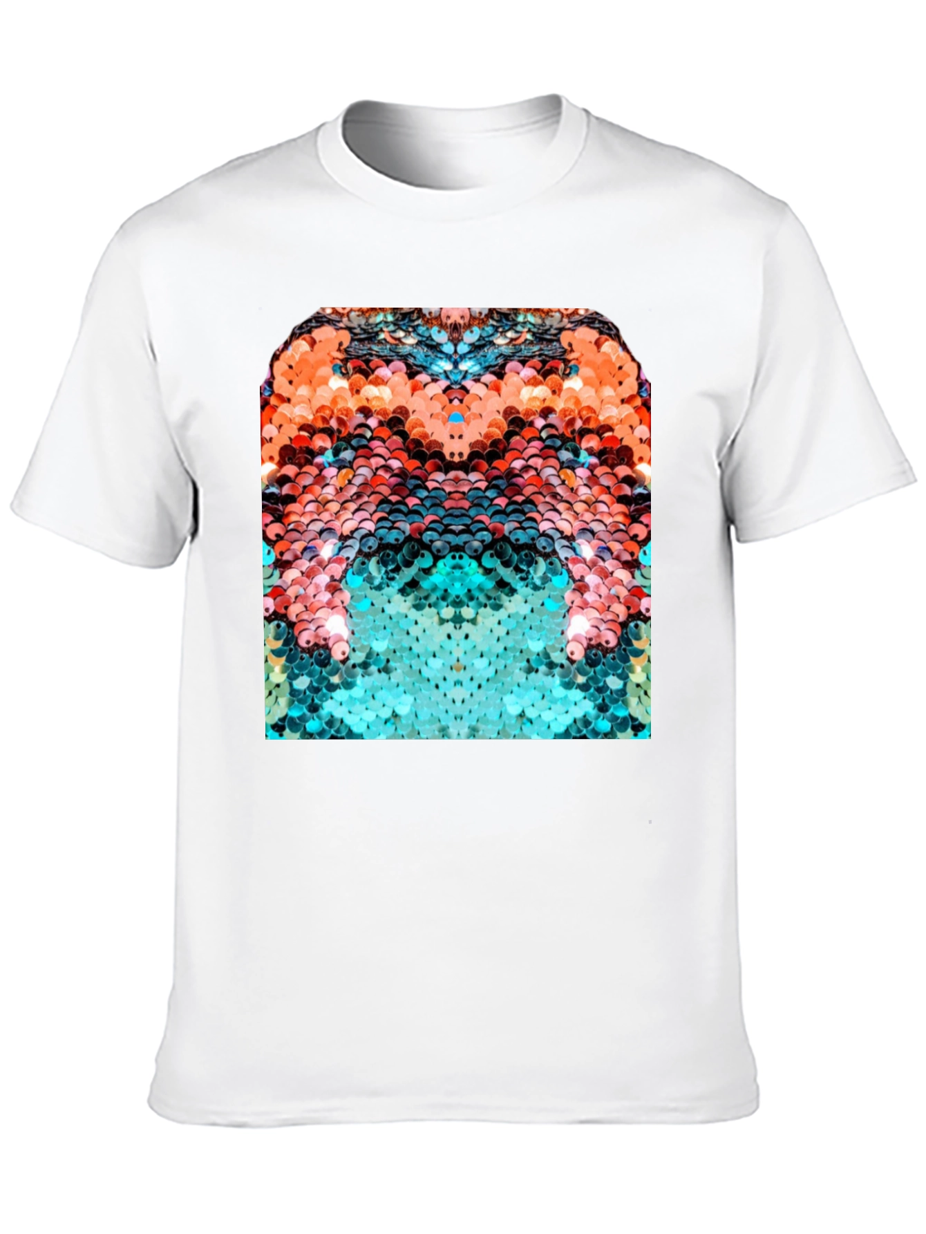 Abstract Sequin Graphic T-Shirt - Black