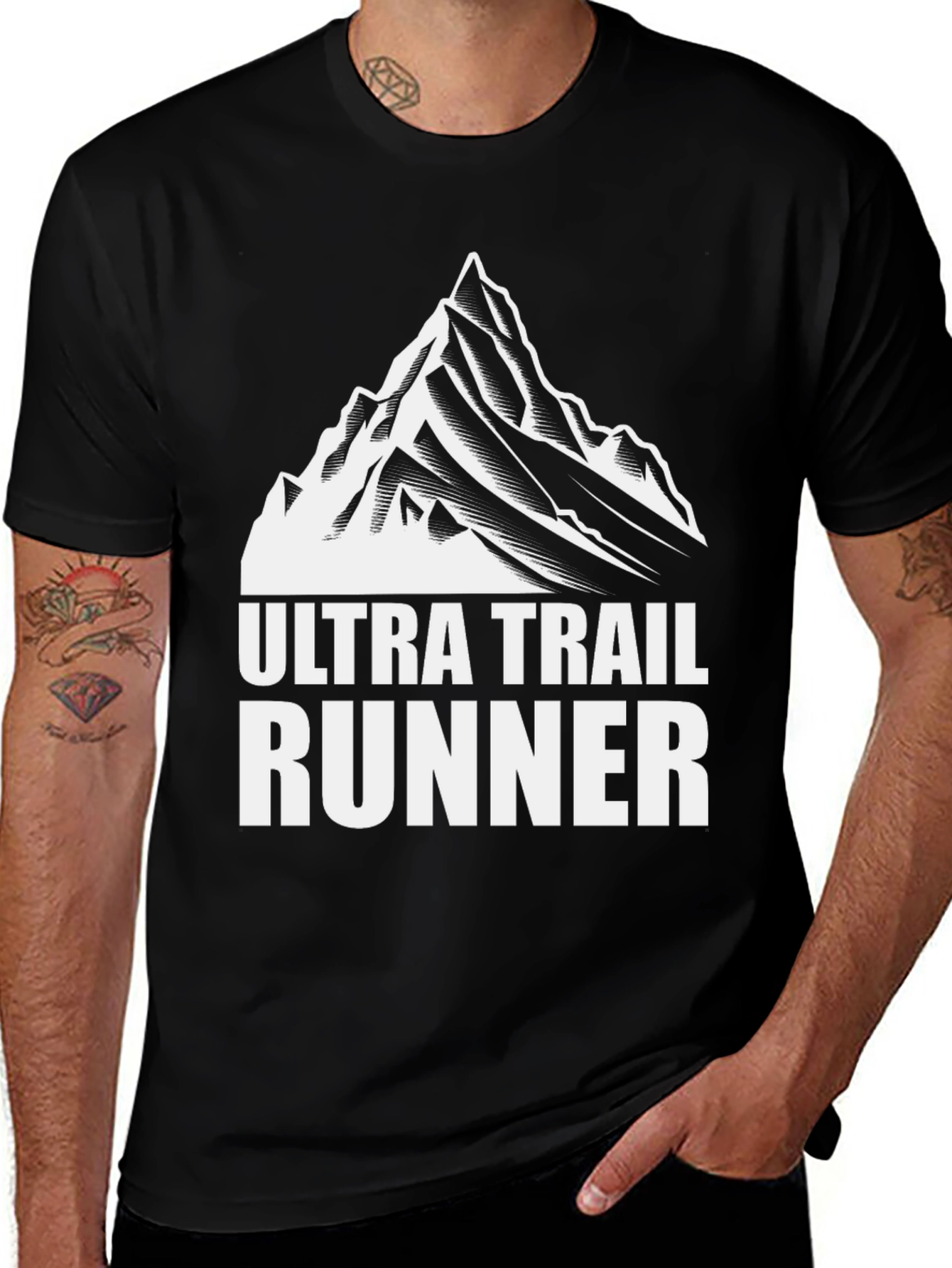 Ultra Trail Runner Graphic T-Shirt - Black