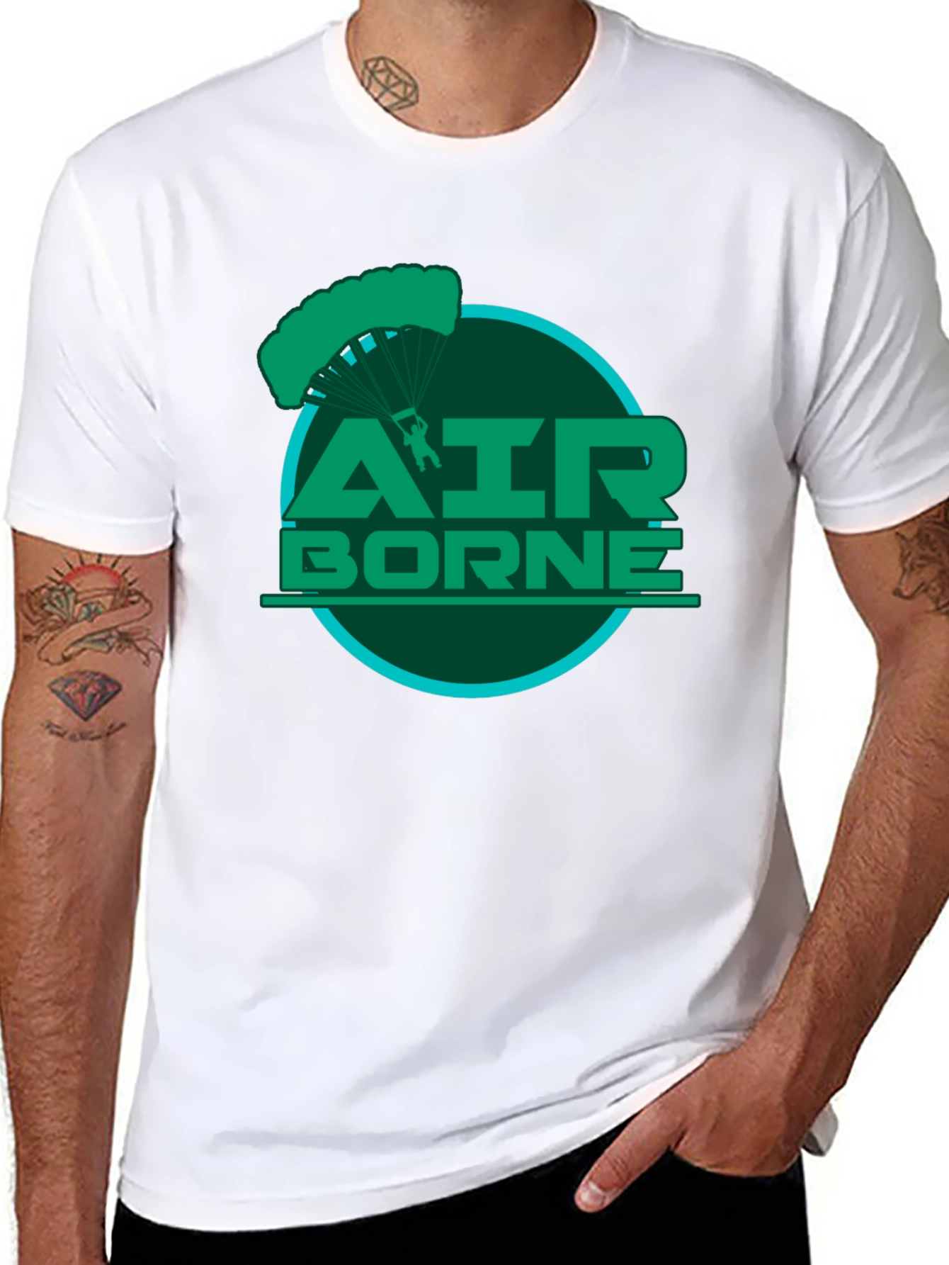 Airborne Parachute Graphic T-Shirt