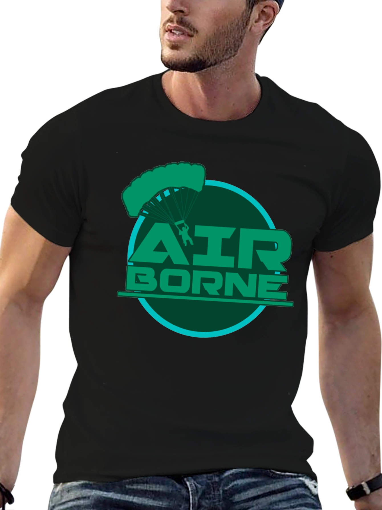 Airborne Parachute Graphic T-Shirt