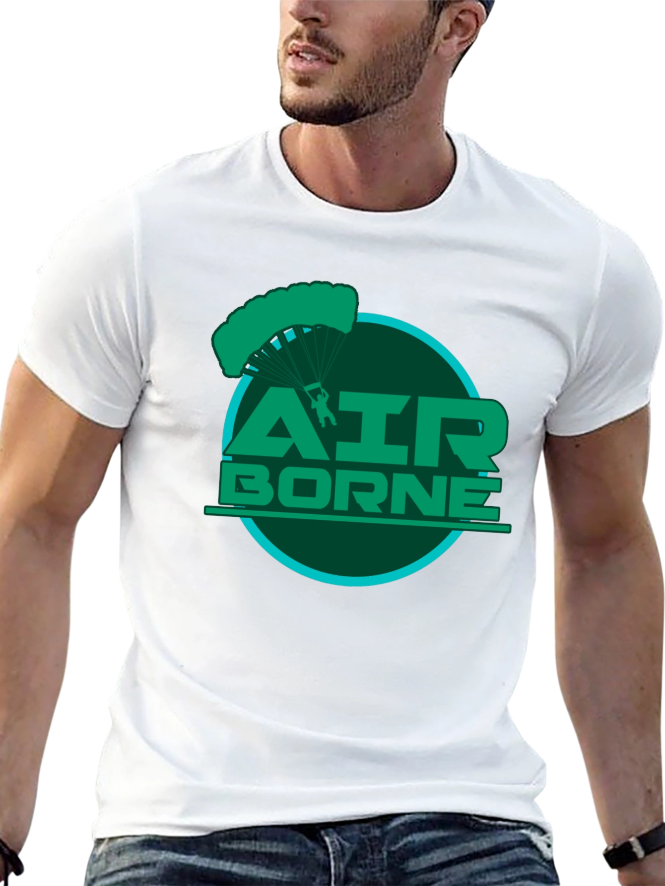 Airborne Parachute Graphic T-Shirt