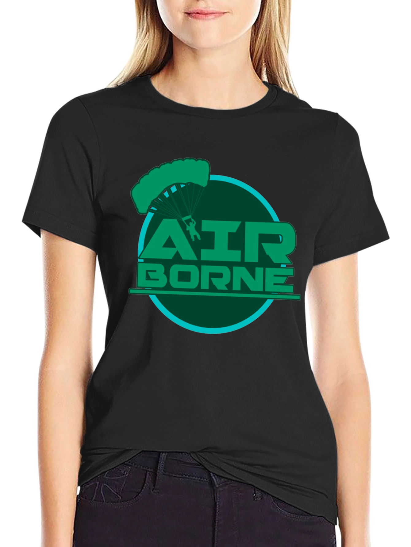 Airborne Parachute Graphic T-Shirt