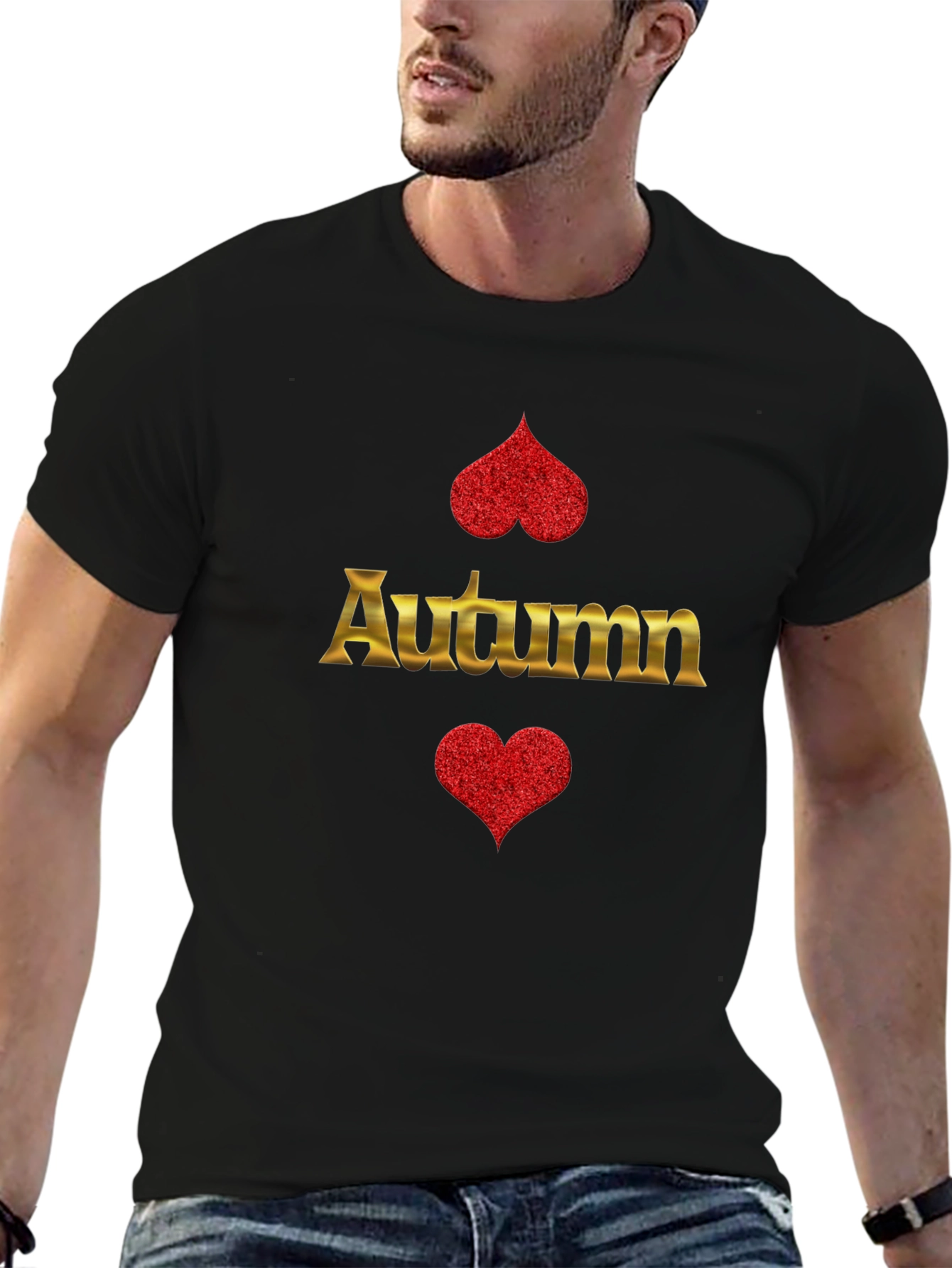 Autumn Heart Graphic Print T-Shirt