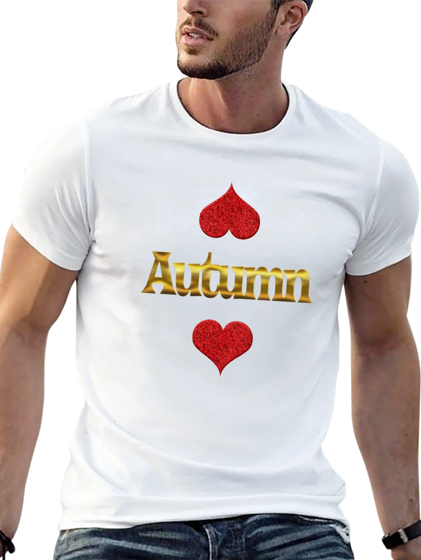Autumn Heart Graphic Print T-Shirt