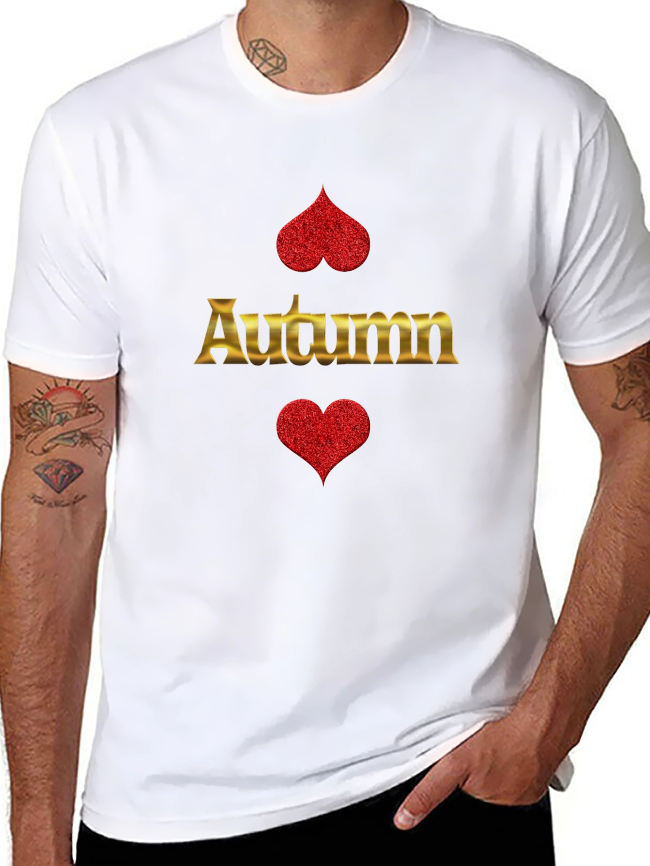 Autumn Heart Graphic Print T-Shirt
