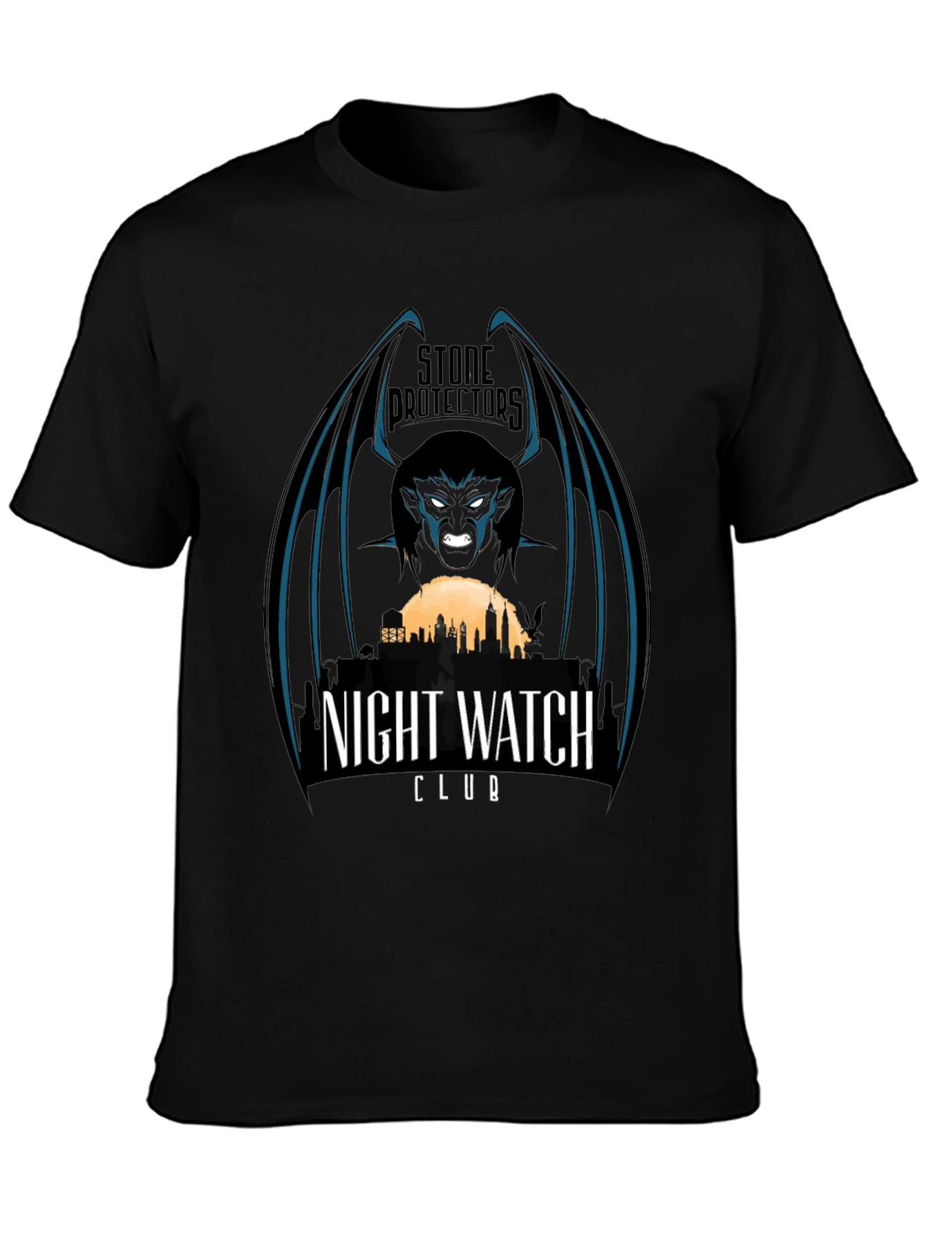 Stone Protectors Night Watch Club Black T-Shirt
