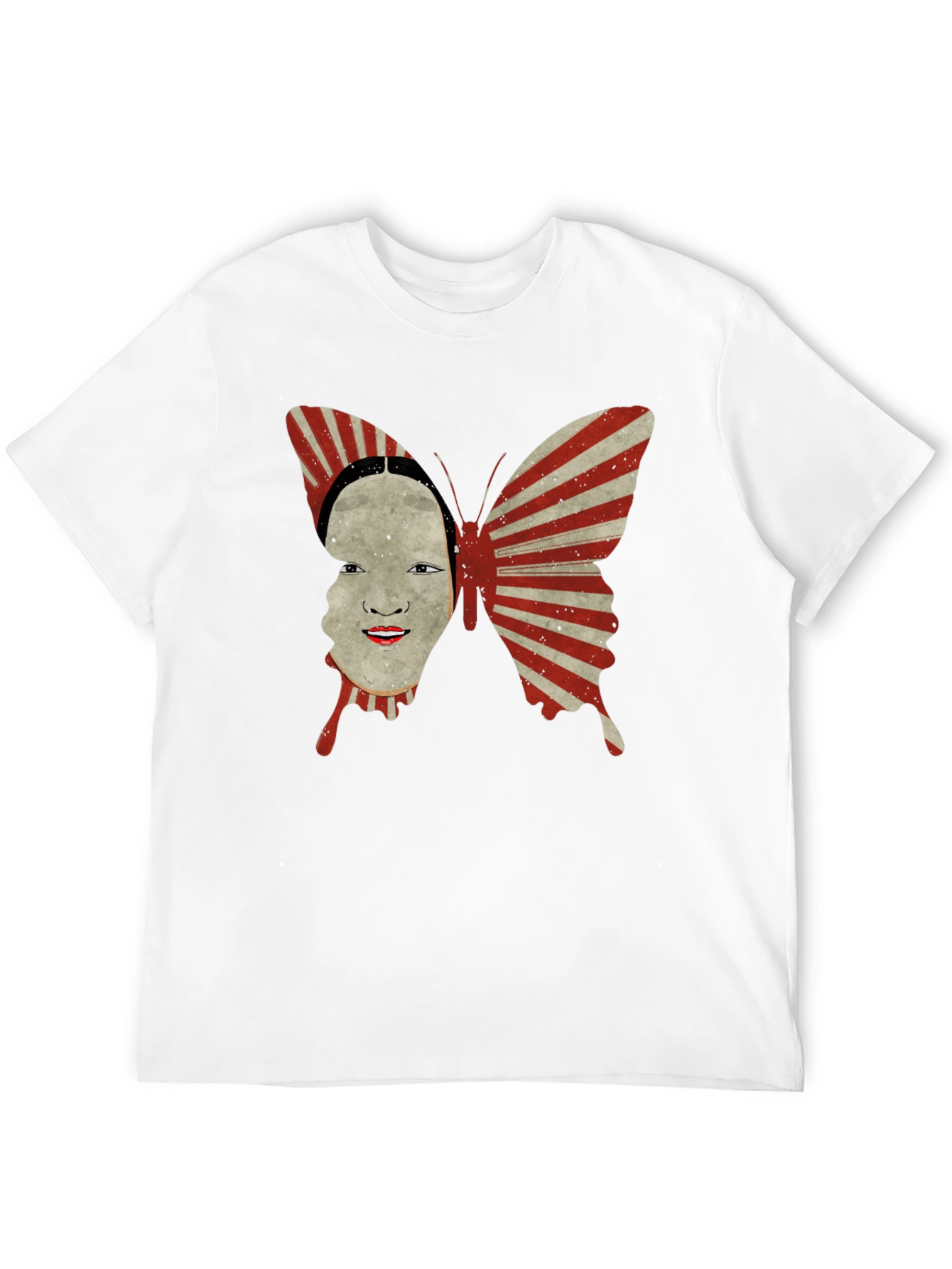 Butterfly Face Graphic Tee - Unique Design