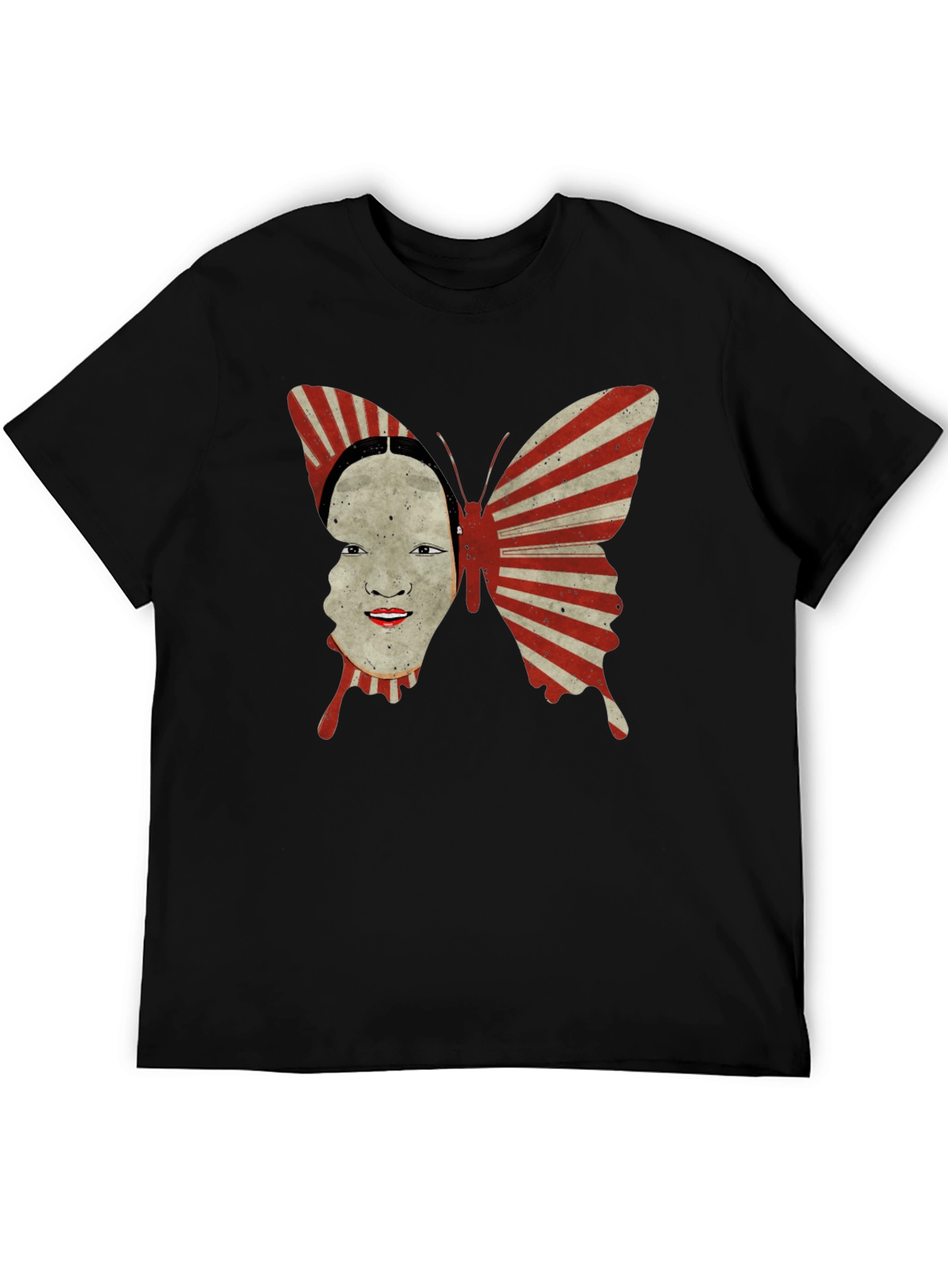 Butterfly Face Graphic Tee - Unique Design