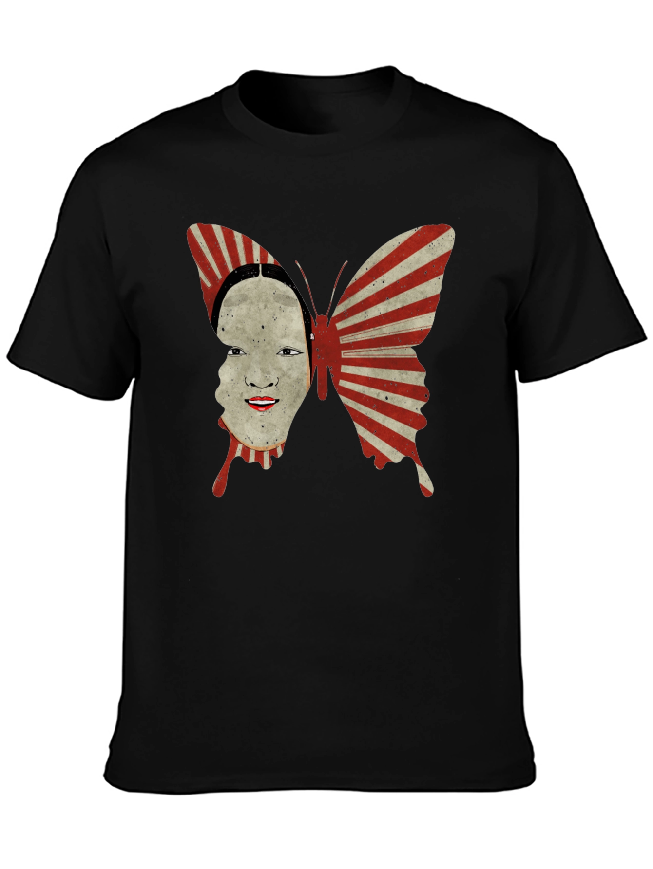 Butterfly Face Graphic Tee - Unique Design