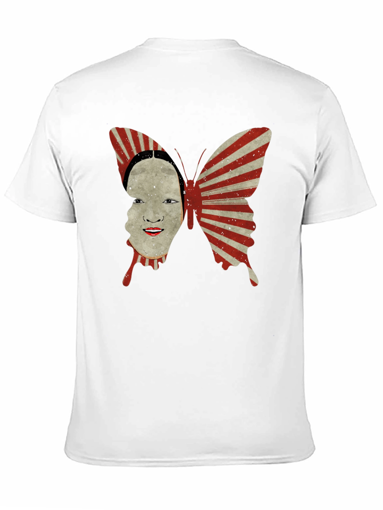 Butterfly Face Graphic Tee - Unique Design