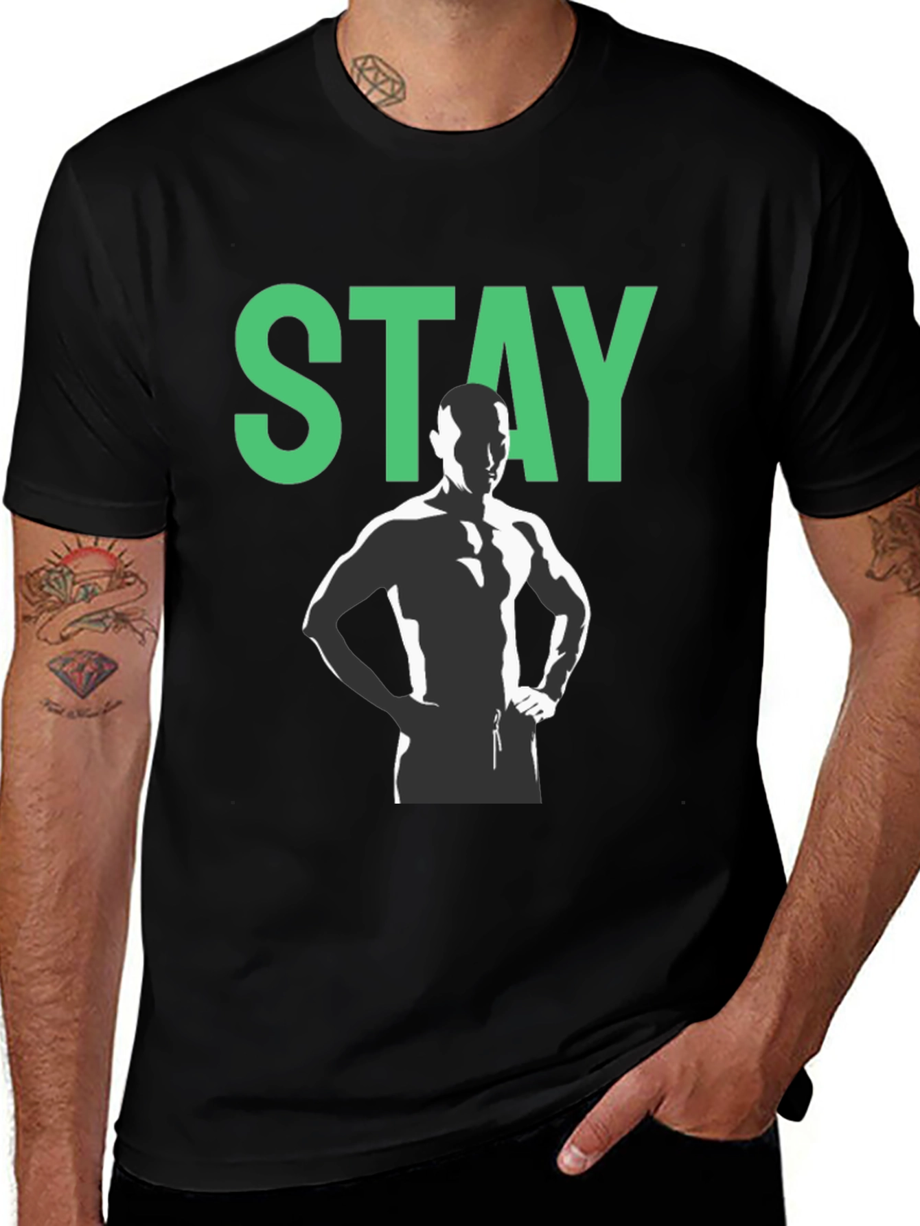 Stay Motivated Black Graphic Tee