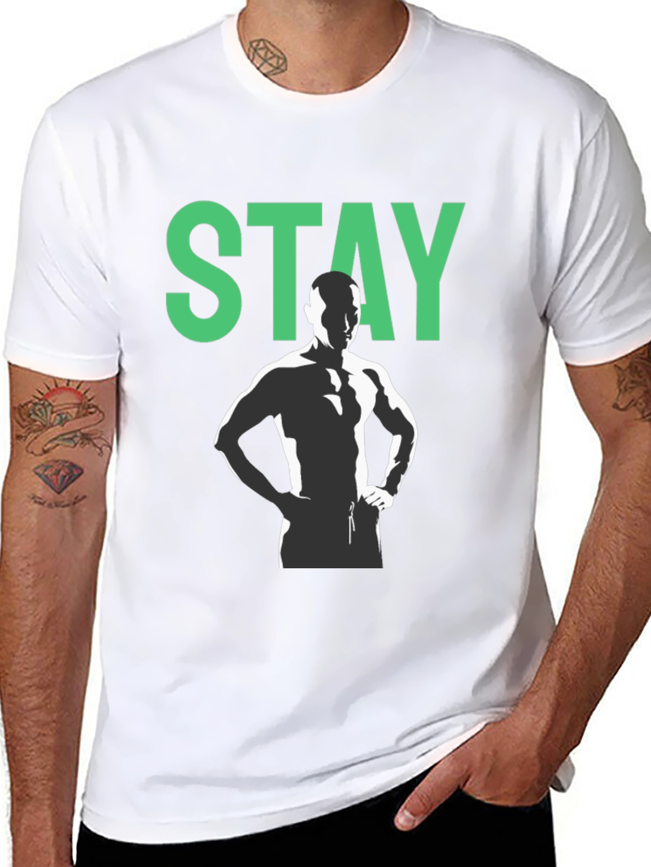 Stay Motivated Black Graphic Tee