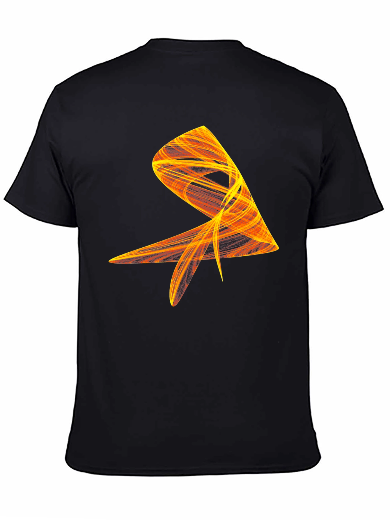 Abstract Flame Graphic Black Tee - Modern Art Shirt