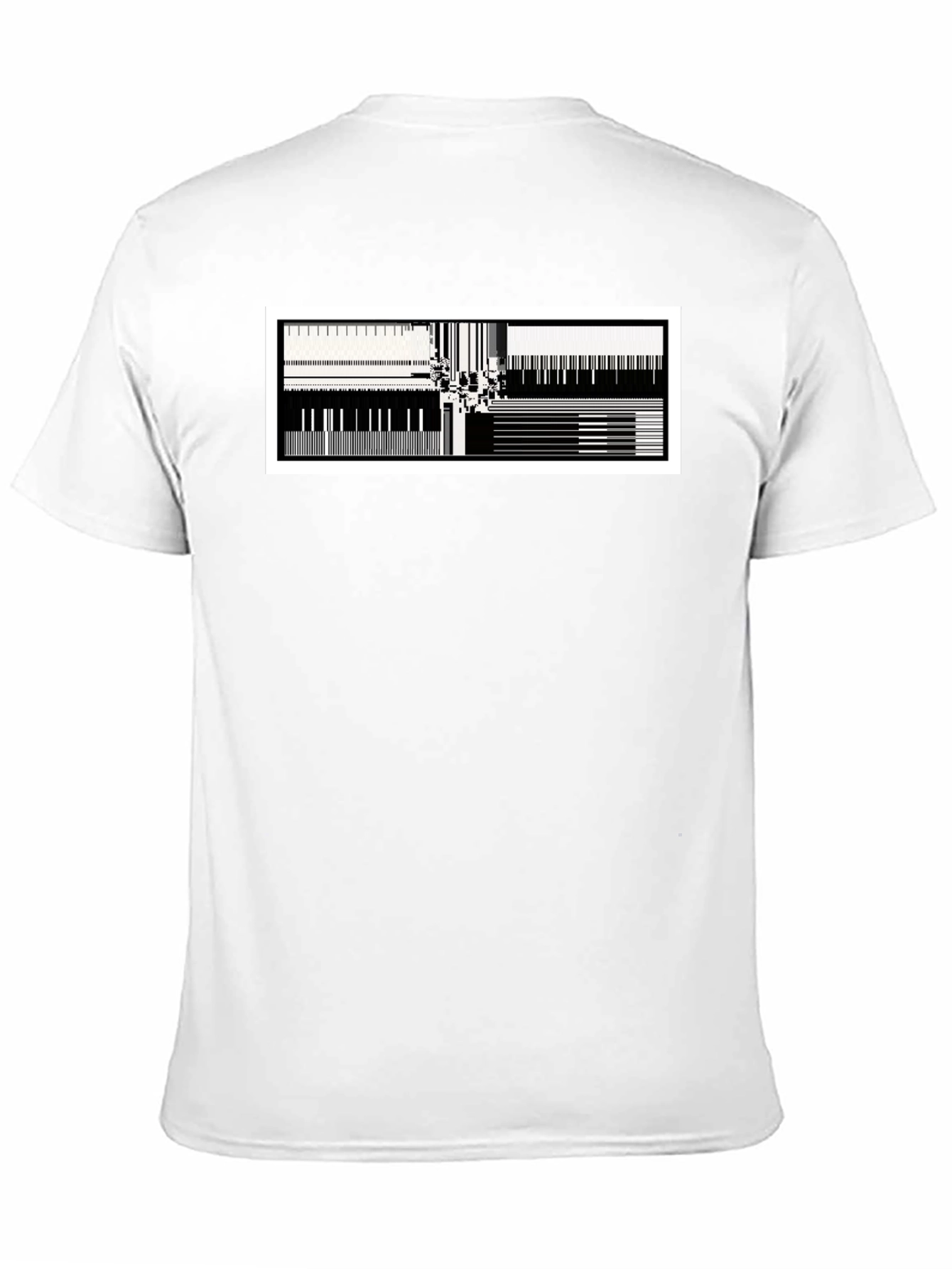 Abstract Music T-Shirt - Black Cotton Blend Modern Design