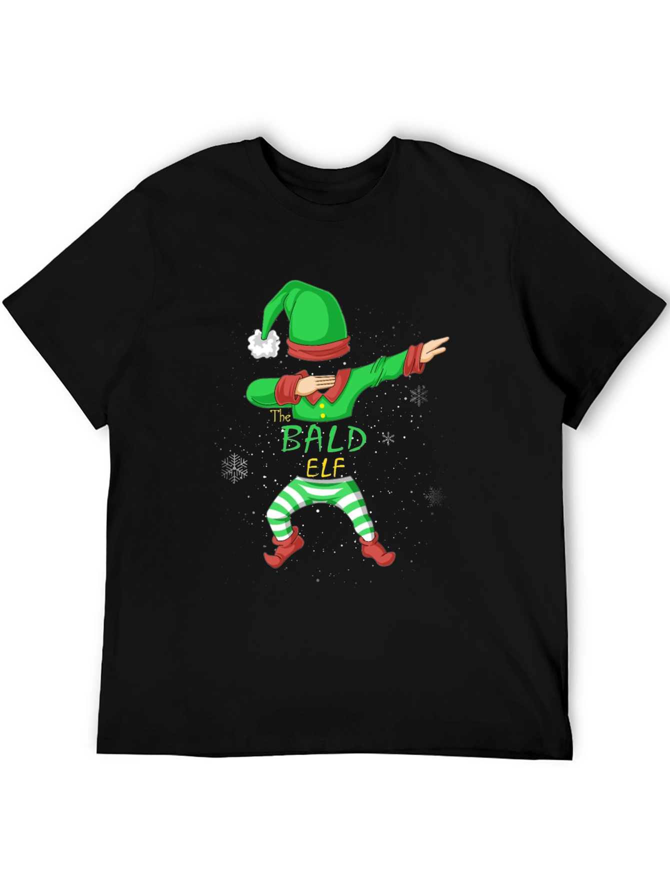 The Bald Elf Dab T-Shirt - Holiday Festive Tee